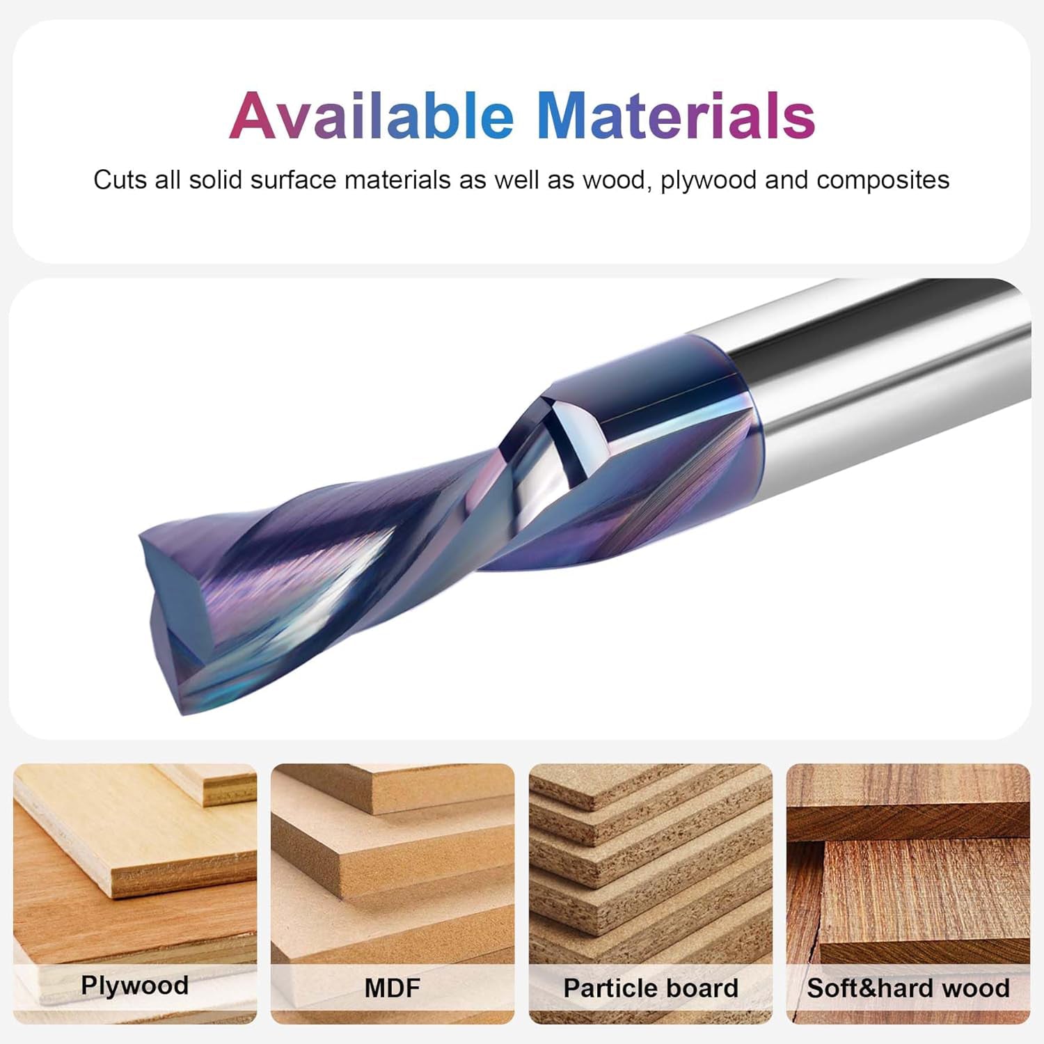 SpeTool SPE-X coated 1/2 Dia Down Cut Router Bit 3 Extra Long CNC End Mill