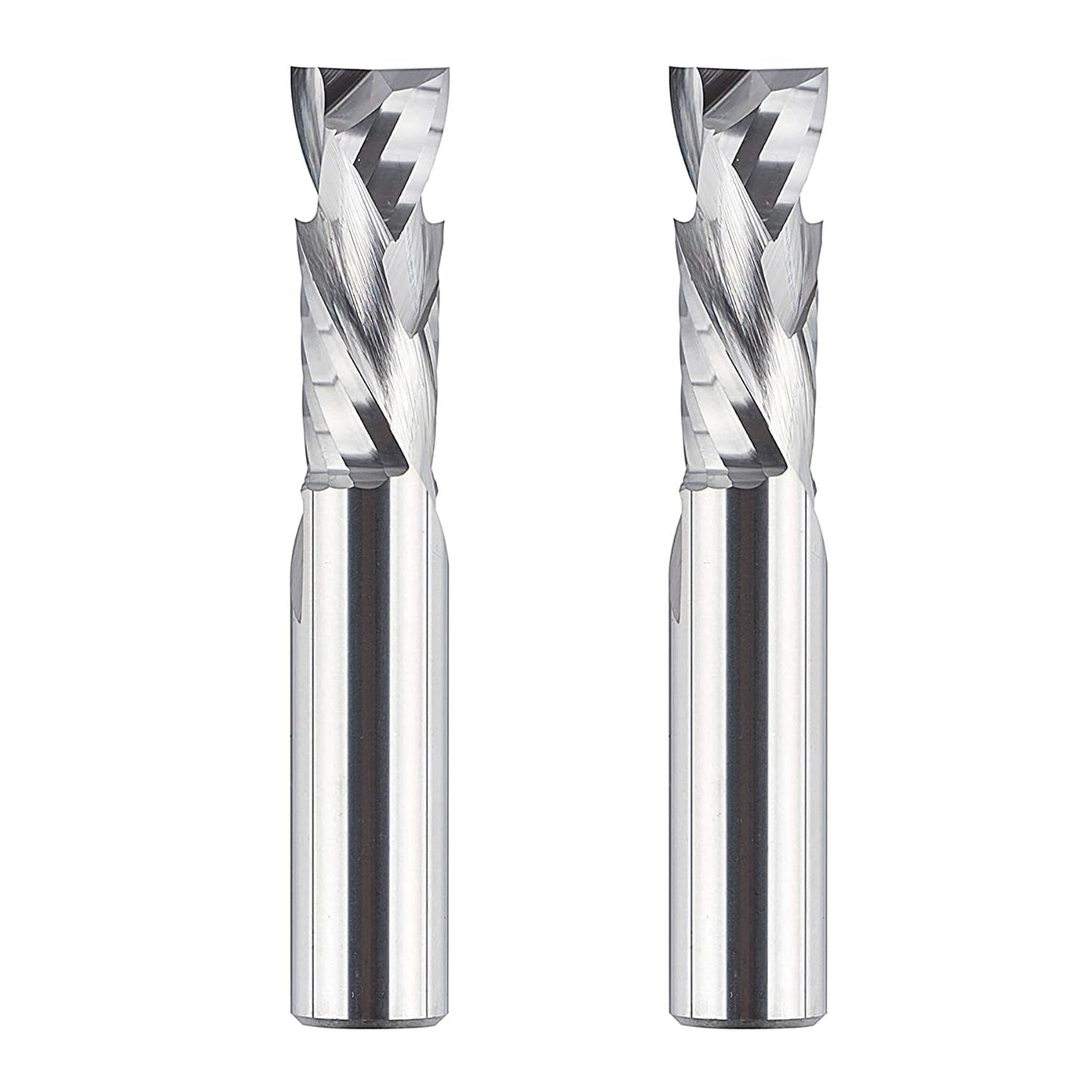 SpeTool W02001 SC Compression Spiral 1/2" Dia x 1/2" Shank x 1-1/4" Cutting Length x 3" Long 2 Flute Router Bit
