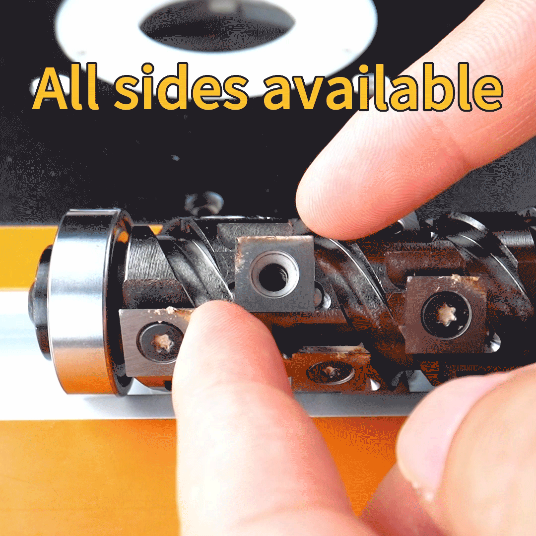 SpeTool Ranger Series CA W07020 Carbide Insert Flush Trim with Top and Bottom Double Bearings 32mm Dia x 1/2" Shank x 63.5mm Cutting Length x 5" Long Pattern Template Router Bit