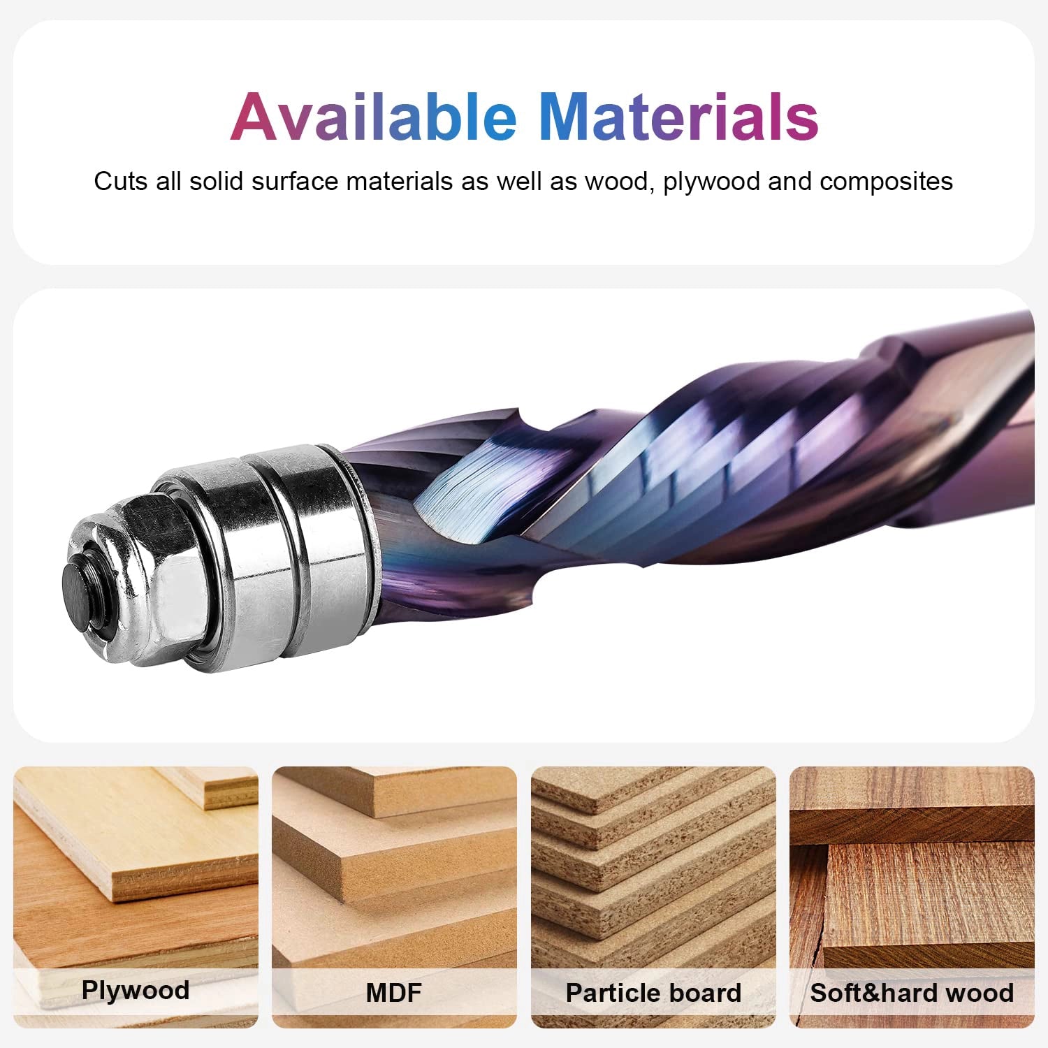 SpeTool ultra-tool life Coated 1-2 Dia 4 Inch Compression Flush Trim Bit