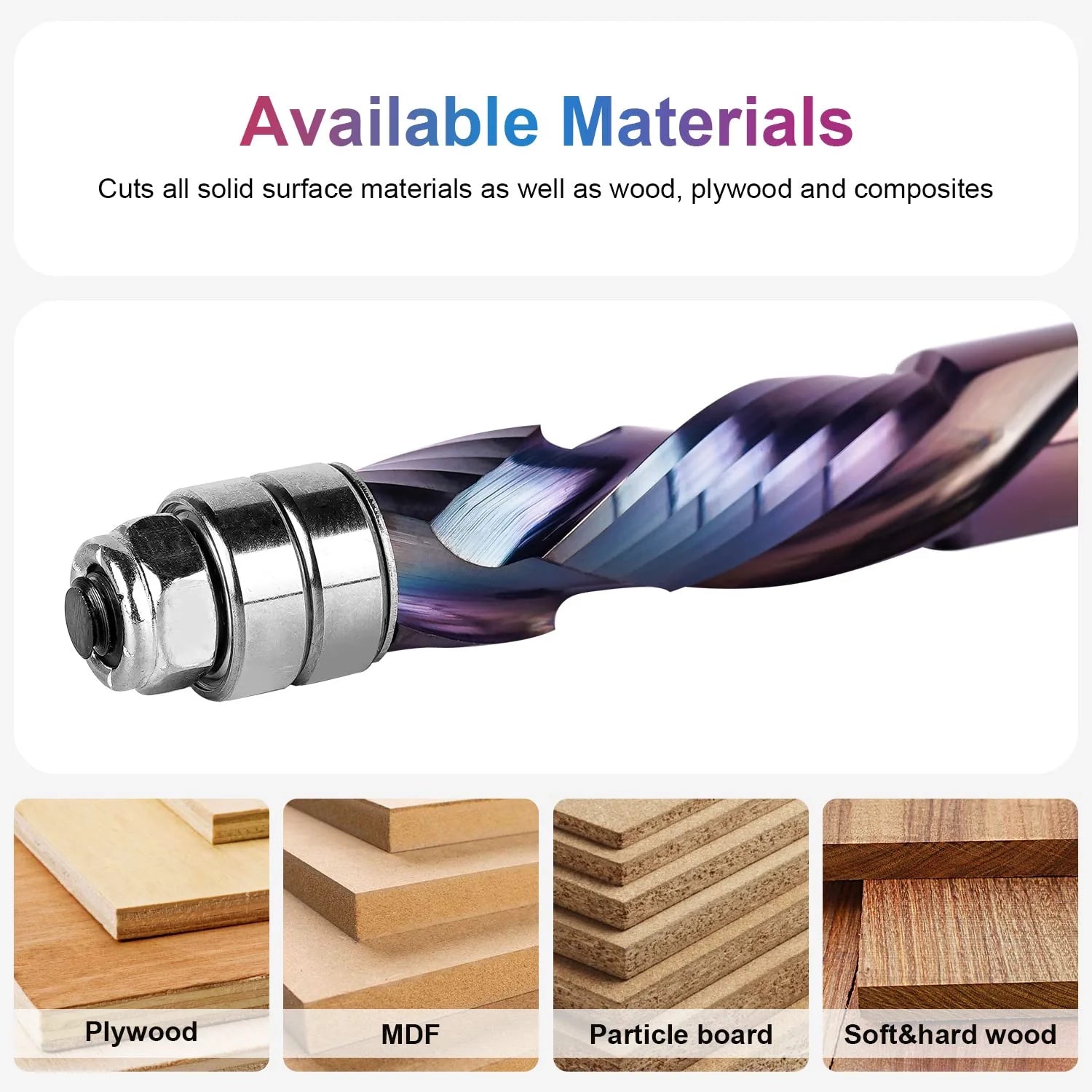 SpeTool ultra-tool life Coated 1-2 Dia 4 Inch Compression Flush Trim Bit