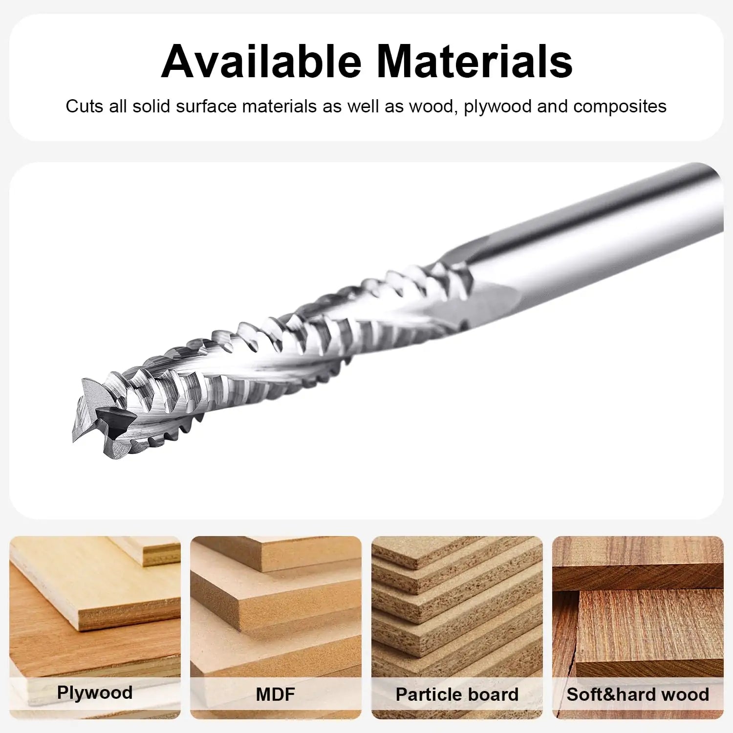 SpeTool EU W04901 UP CUT 3 FL 6MM DIA x 32MM CL x 6MM SHANK x 75MM OVL ROUGHING CUTTER
