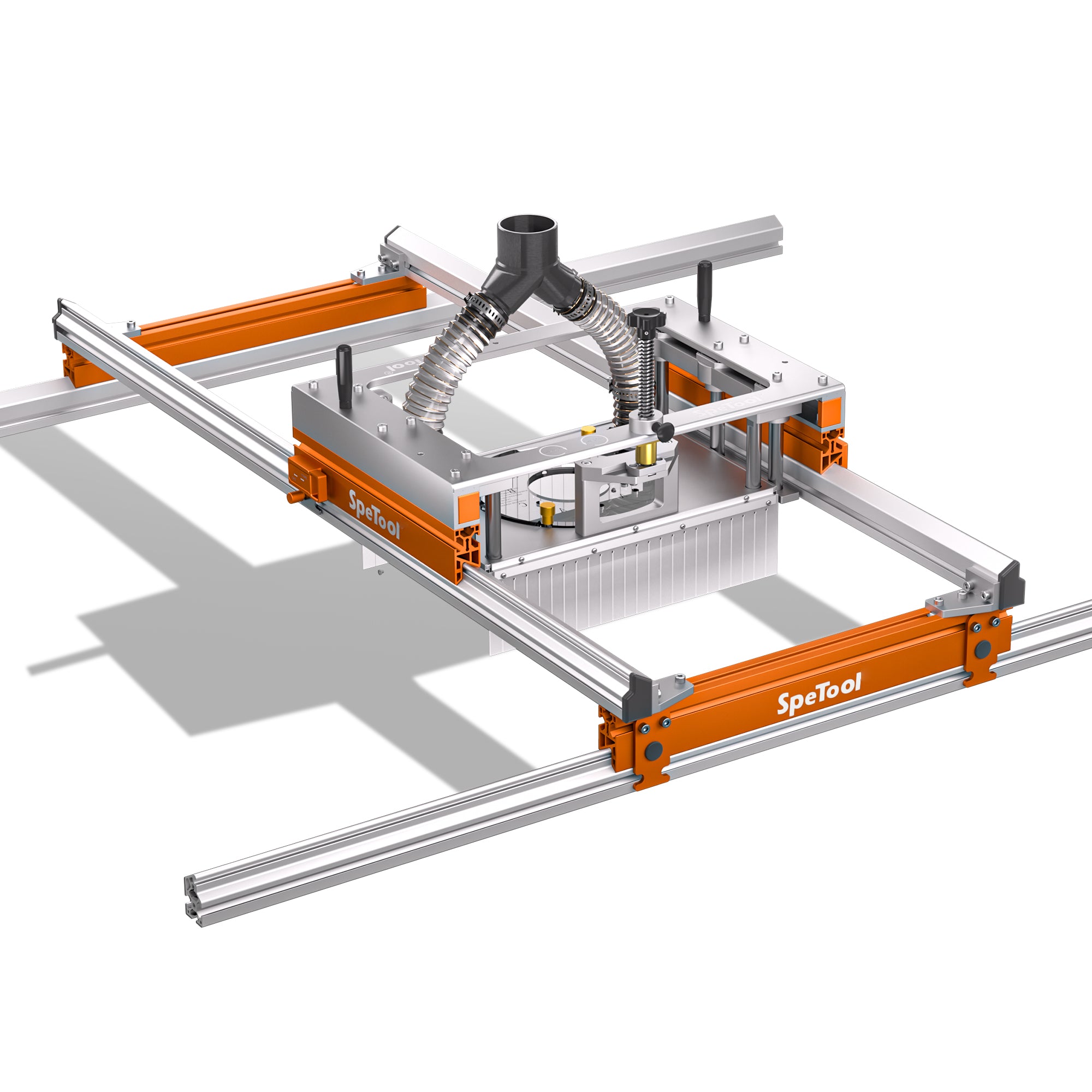 Xpert Router Sled for Flattening Slabs with Continuous Height Adjustment and Dust Collection 3-Axis Slab Flattening Mill