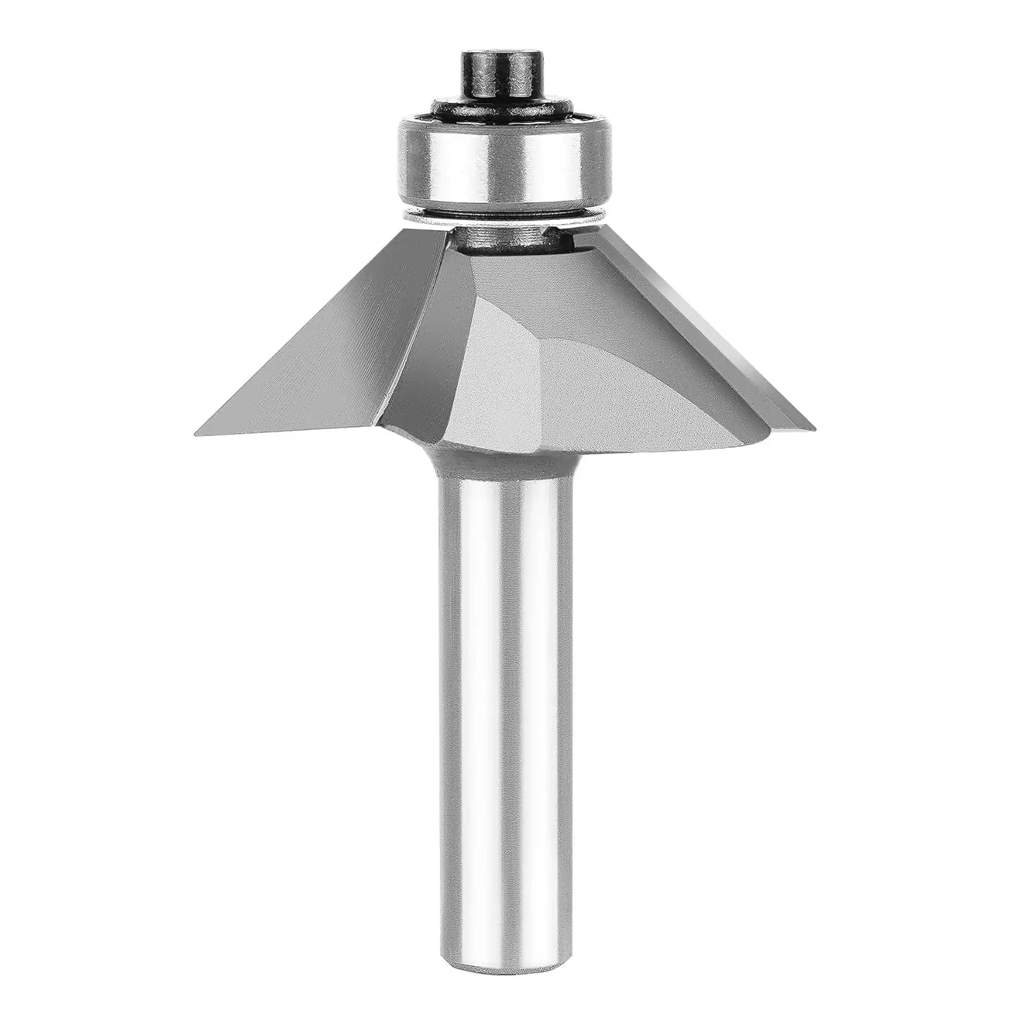 SpeTool EU W07512 Carbide Tipped Chamfer 45 Deg x  8mm SHK  x  55mm Overall Long Lower Ball Bearing Router Bit