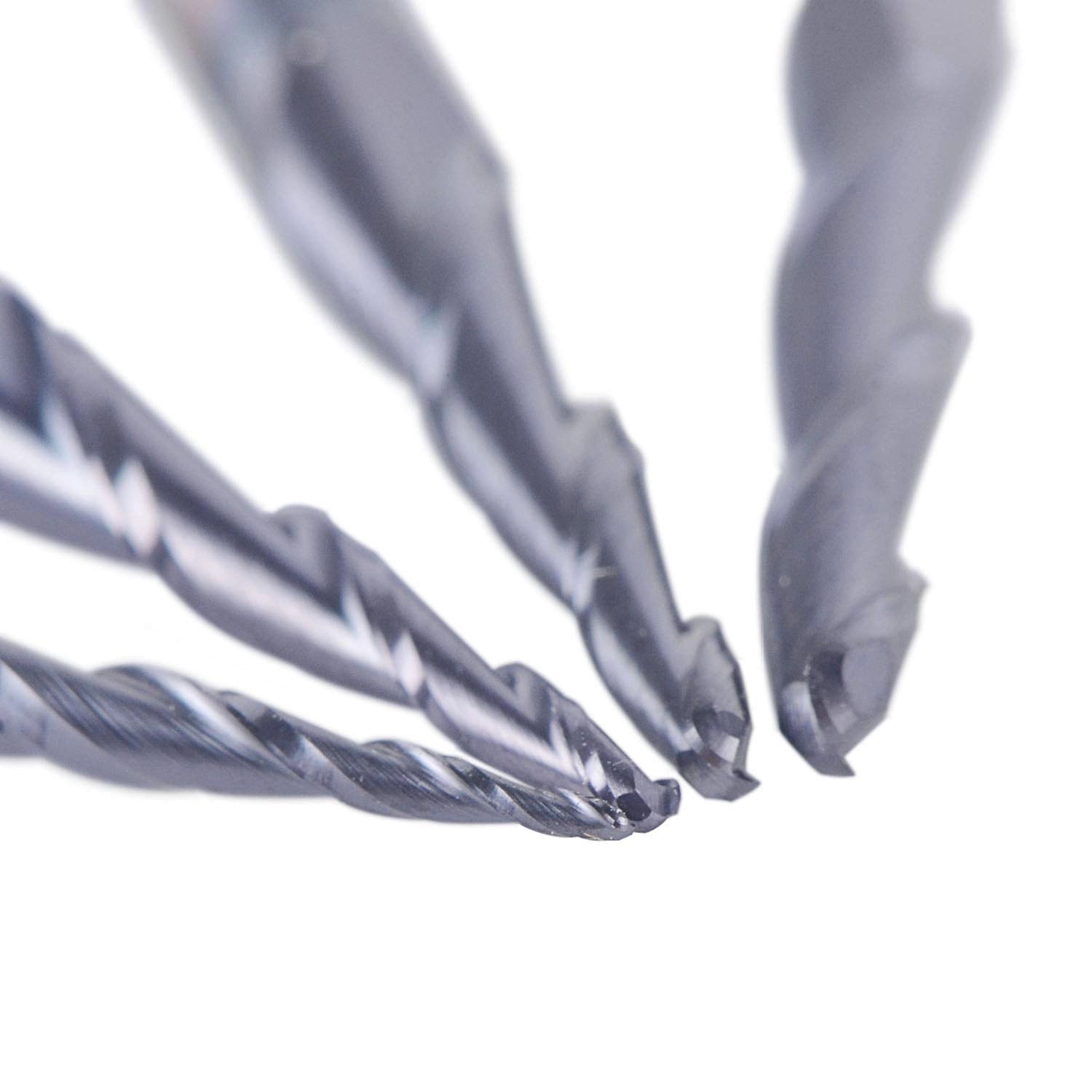 Tapered Ball Nose TiAlN Coated Router Bits Set