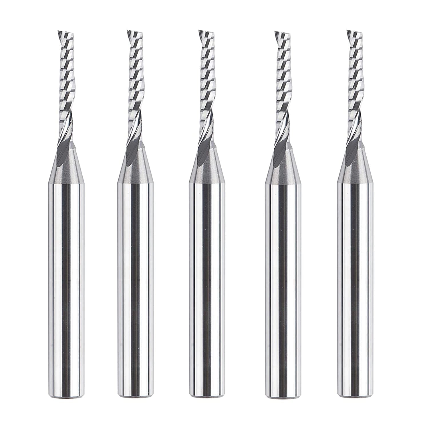 SpeTool W03002 SC Spiral O Flute 1/8" Dia x 1/4" Shank x 3/4" Cutting Length x 2-1/2" Long Up-cut Router Bit
