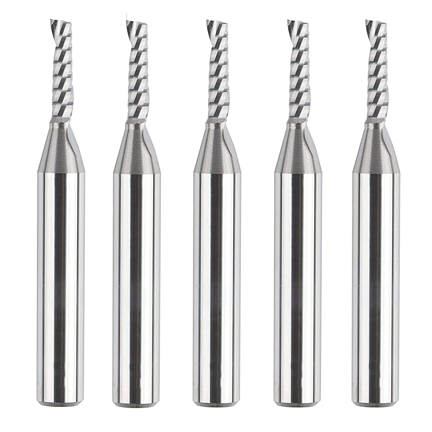 SpeTool W03005 SC Spiral O Flute 1/8" Dia x 1/4" Shank x 1/2" Cutting Length x 2" Long Up-cut Router Bit