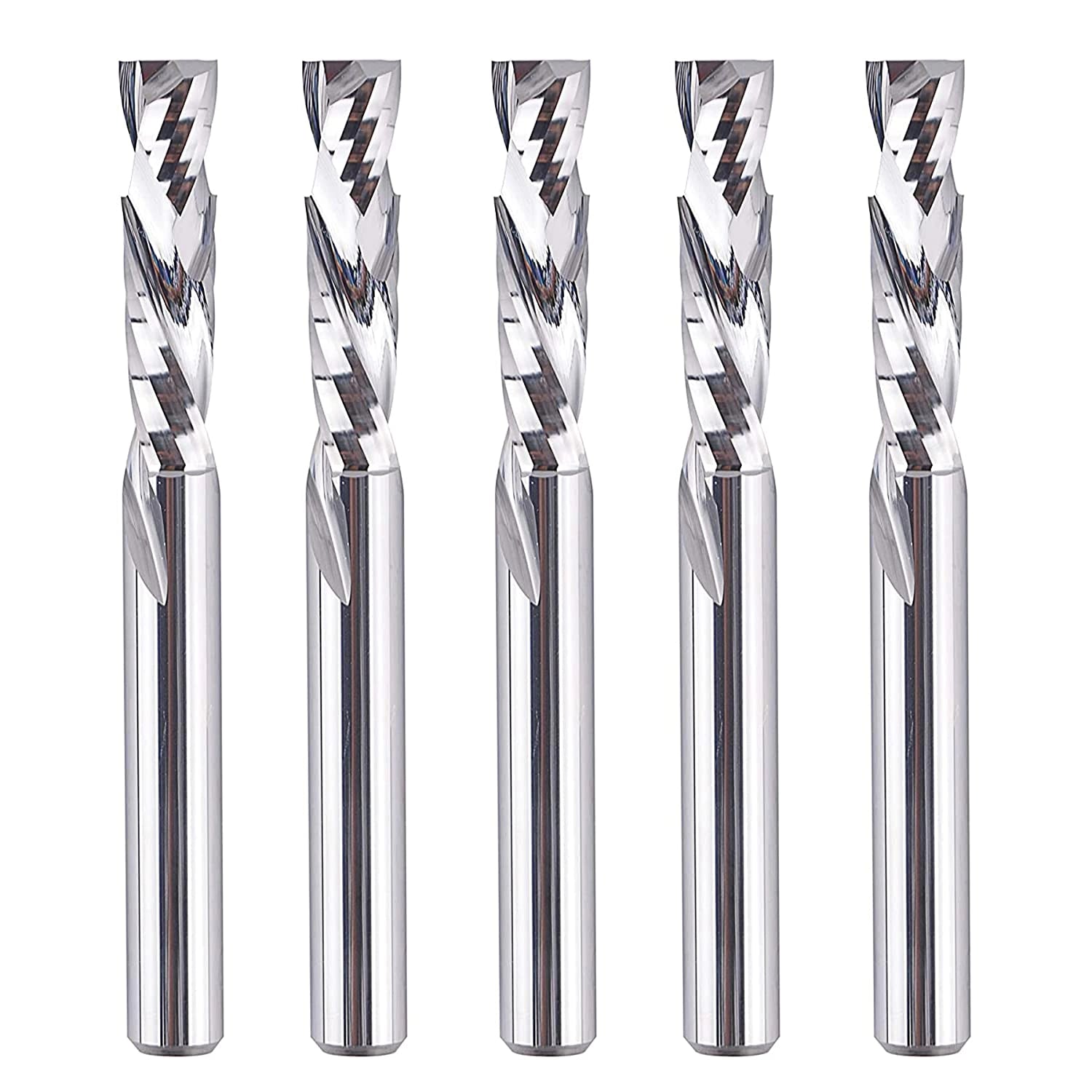 SpeTool EU W02003 SC Compression Spiral 1/4" Dia x 1/4" Shank x 1" Cutting Length x 2-1/2" Long 2 Flute Router Bit