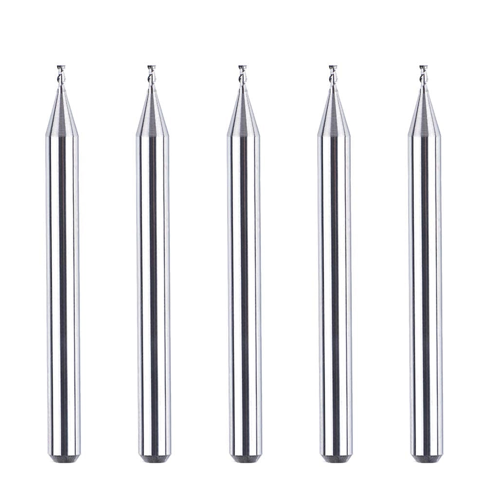 SpeTool 1/32" Dia inch Aluminum End Mill 2 Flute CNC Spiral Router Bits
