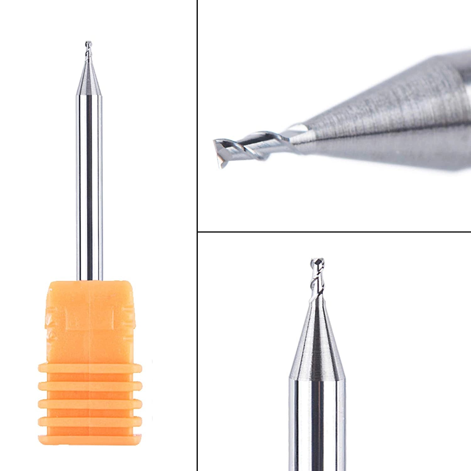 SpeTool 1/32" Dia inch Aluminum End Mill 2 Flute CNC Spiral Router Bits