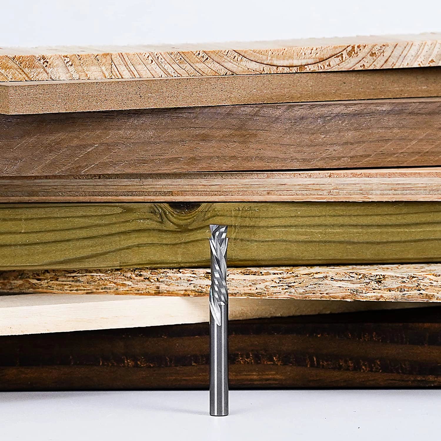 SpeTool 1/4" Dia Spiral Carbide UP&DOWN Cut Router Bit For Woodworking