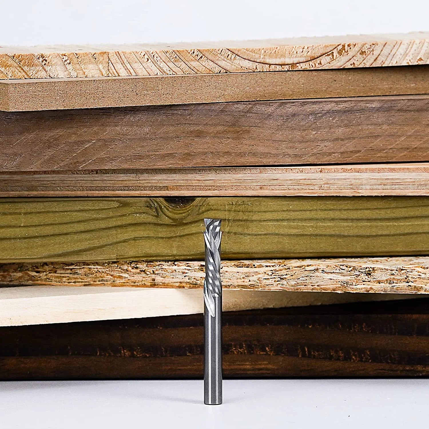 SpeTool 1/4" Dia Spiral Carbide UP&DOWN Cut Router Bit For Woodworking