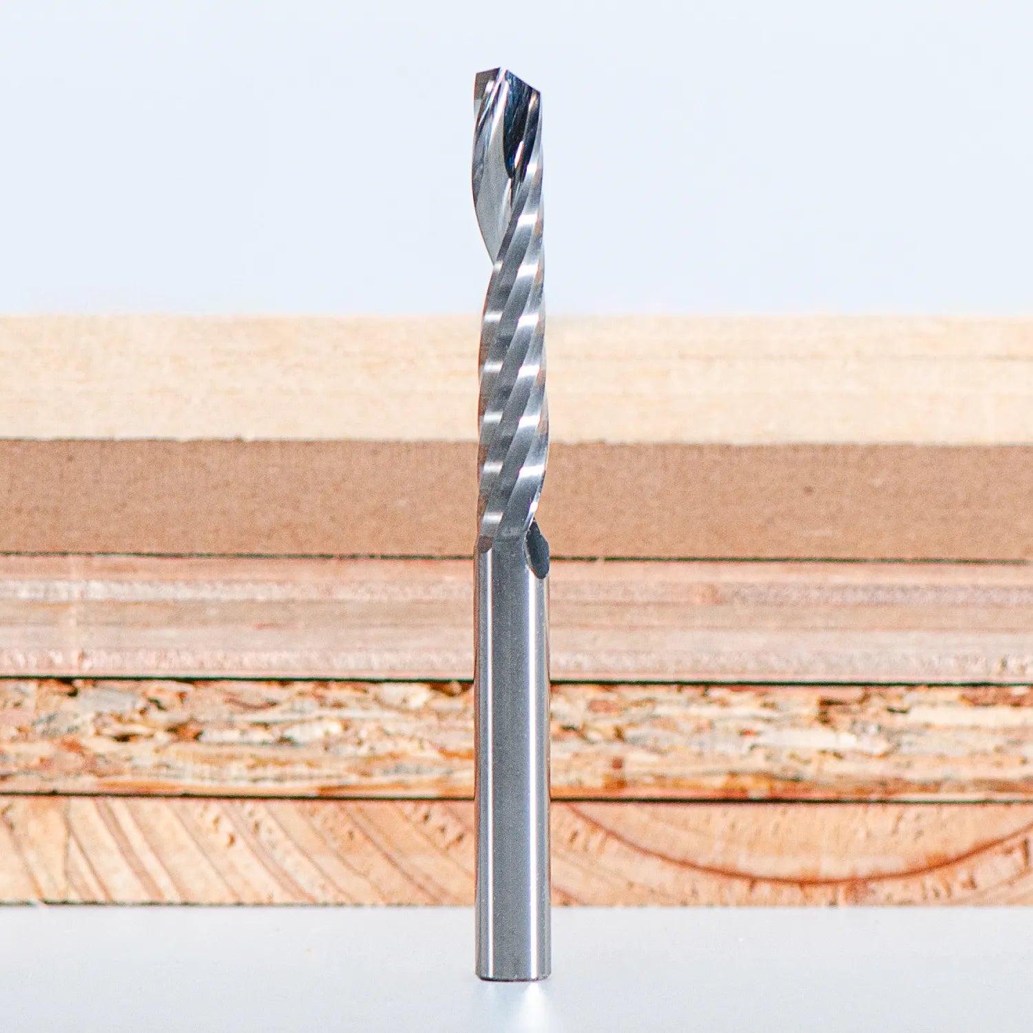 SpeTool 1/4" Dia Spiral O Single Flute Plastic Cutting 3" Long Router Bit