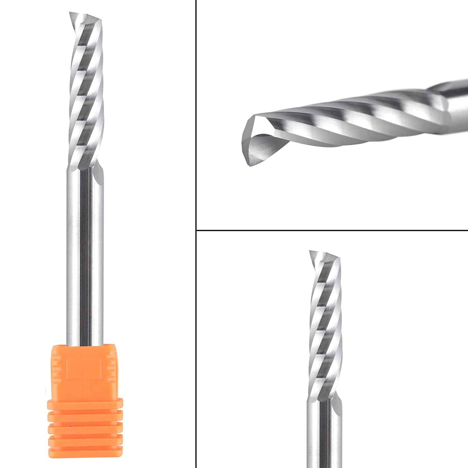 SpeTool 1/4" Diam 3" Extra Long O Flute Router Bit Acrylic Aluminum Cutter