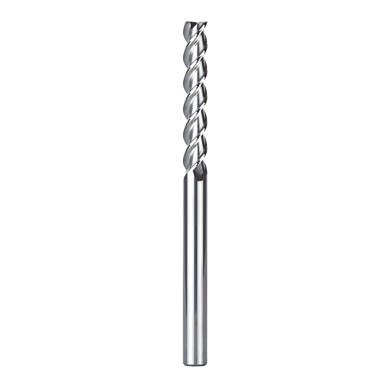 SpeTool 1/4 SHK Carbide End Mill for Aluminum Cut CNC Router Bit 3.5" Long