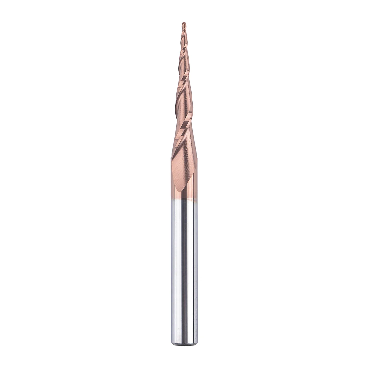 SpeTool 2D/3D CNC Router Bit Carbide Tapered Ball Nose Endmill R0.5mm
