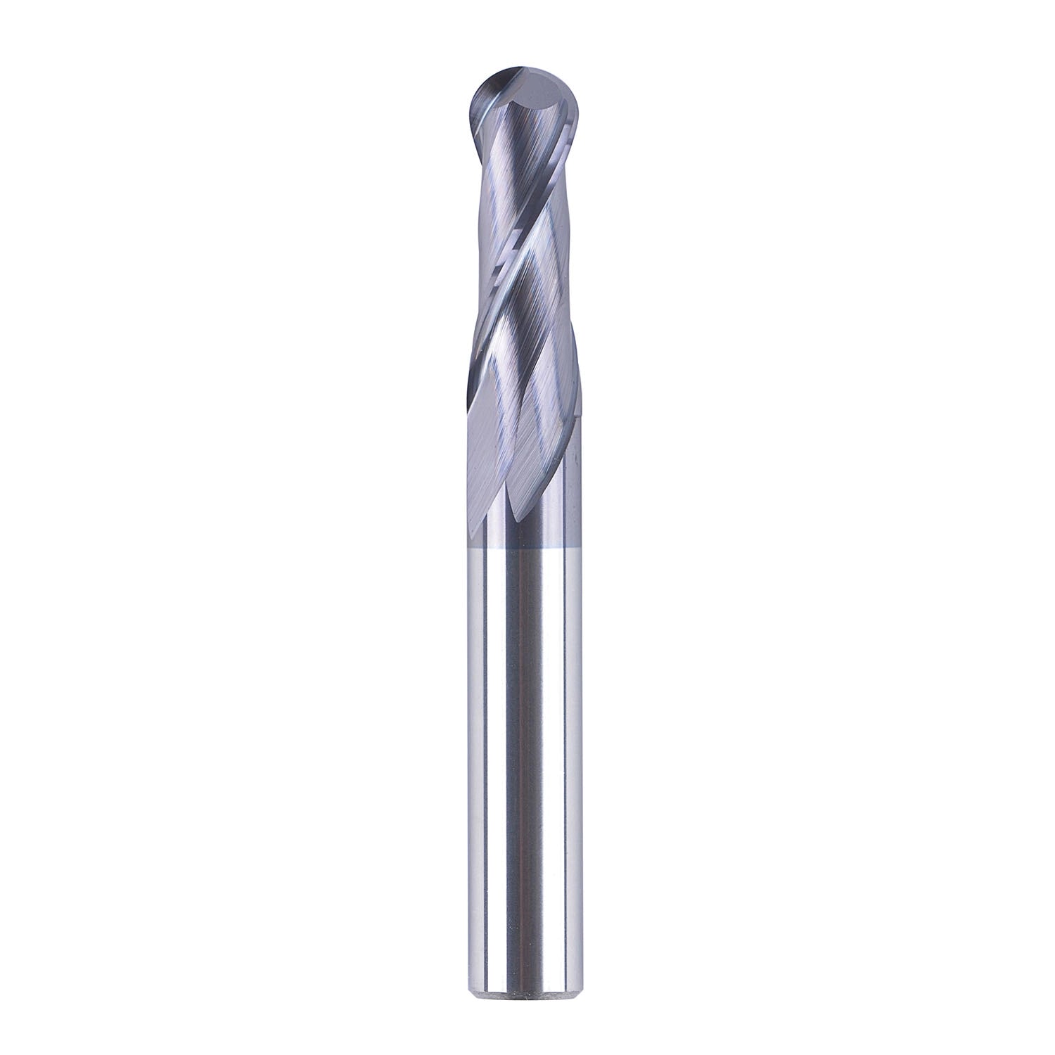 SpeTool 2 Flutes 3/8 Dia 3/8" Shank 3" Long Carbide Ball Nose End Mill