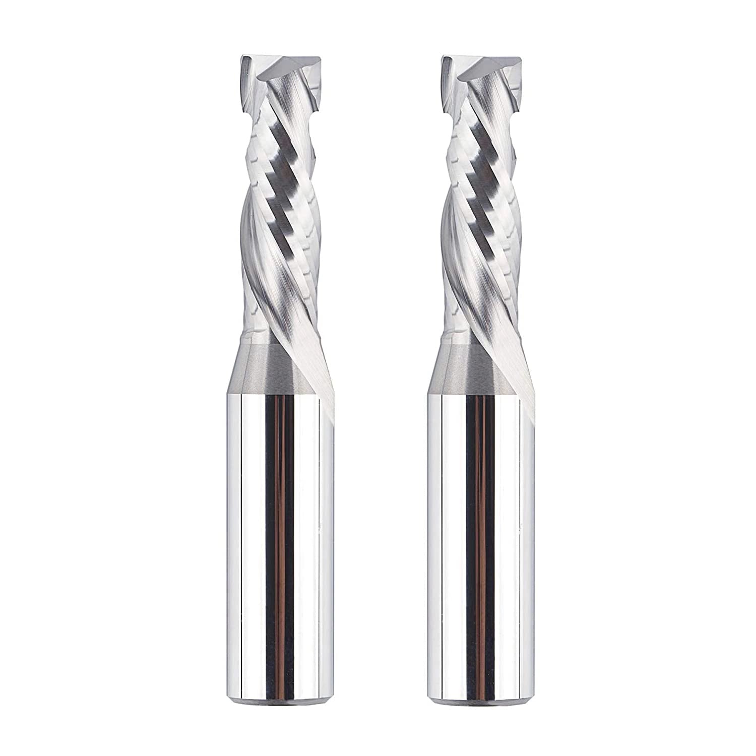 SpeTool CA W02002 SC Compression Spiral 3/8" Dia x 1/2" Shank x 1-1/4" Cutting Length x 3" Long 2 Flute Router Bit