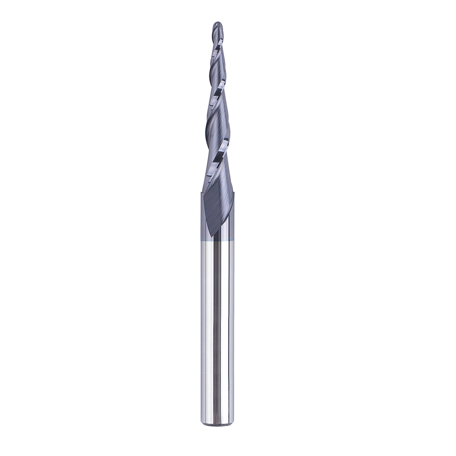 SpeTool W01010 CNC 2D and 3D Carving 3.92 Deg Tapered Angle Ball Nose 1.0mm  Radius x 1/4