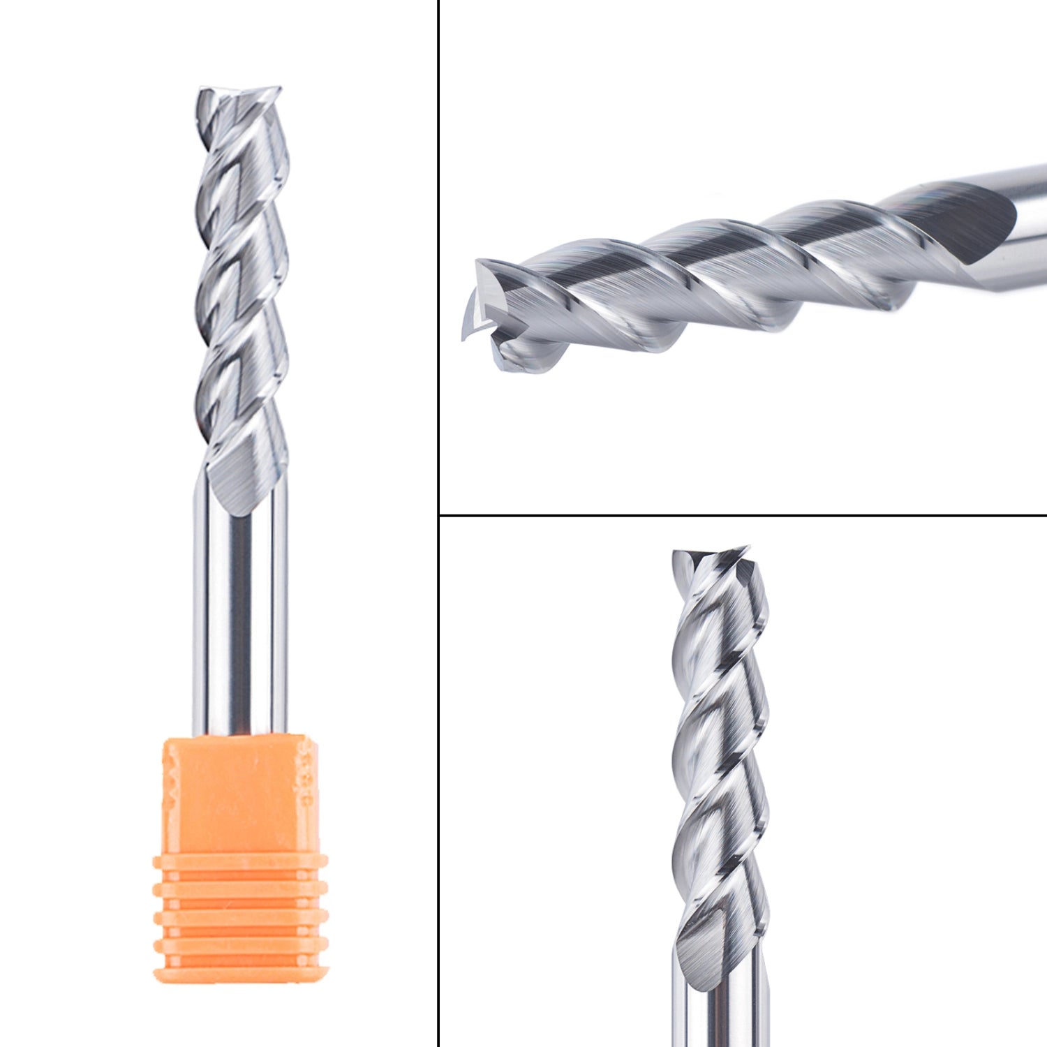 SpeTool 3 Flute End Mills For Aluminum Milling 3/8" Dia 3.5" Extra Long Bit