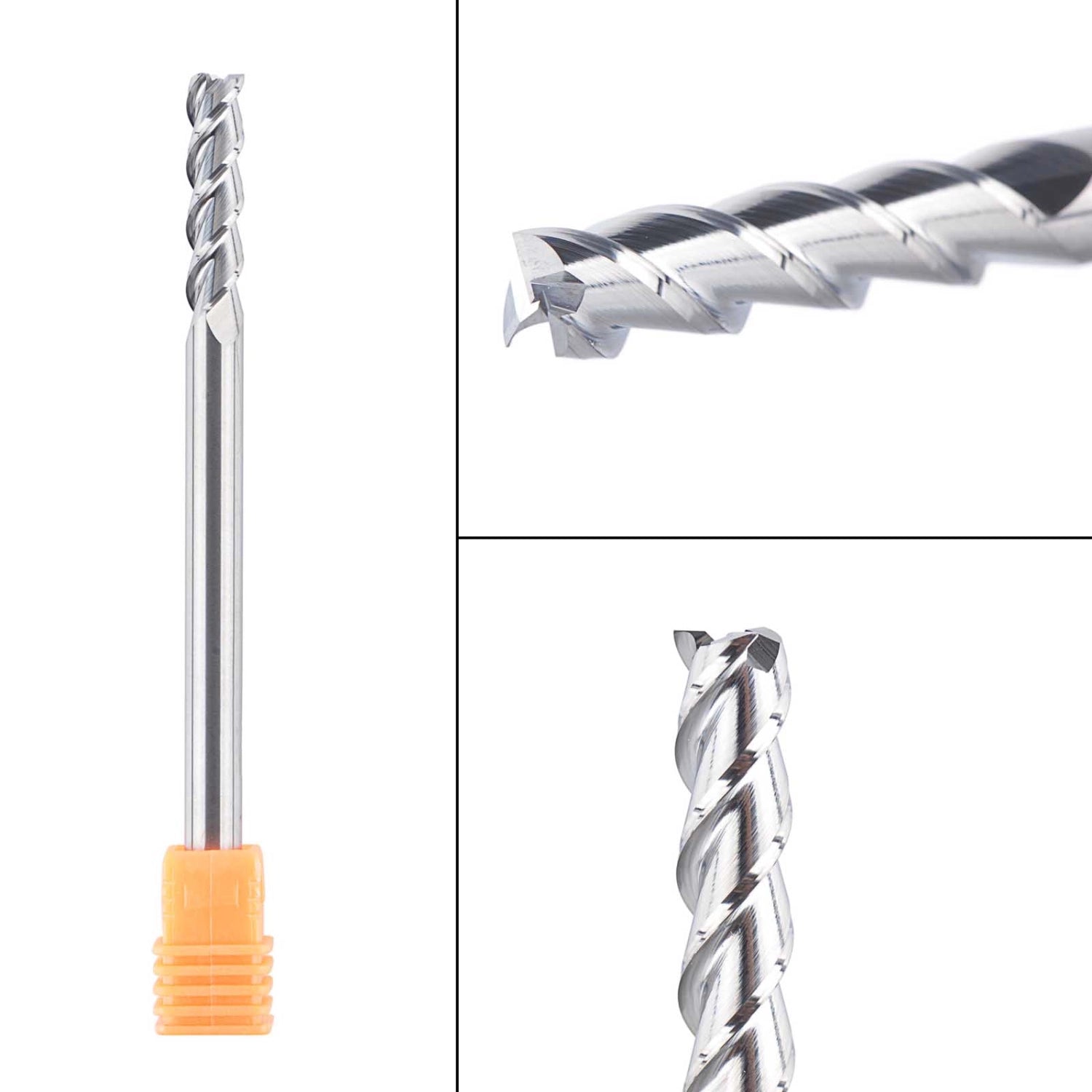 SpeTool 3 Flutes End Mill for Aluminum 1/4" Dia Extra Long 4" Router Bit