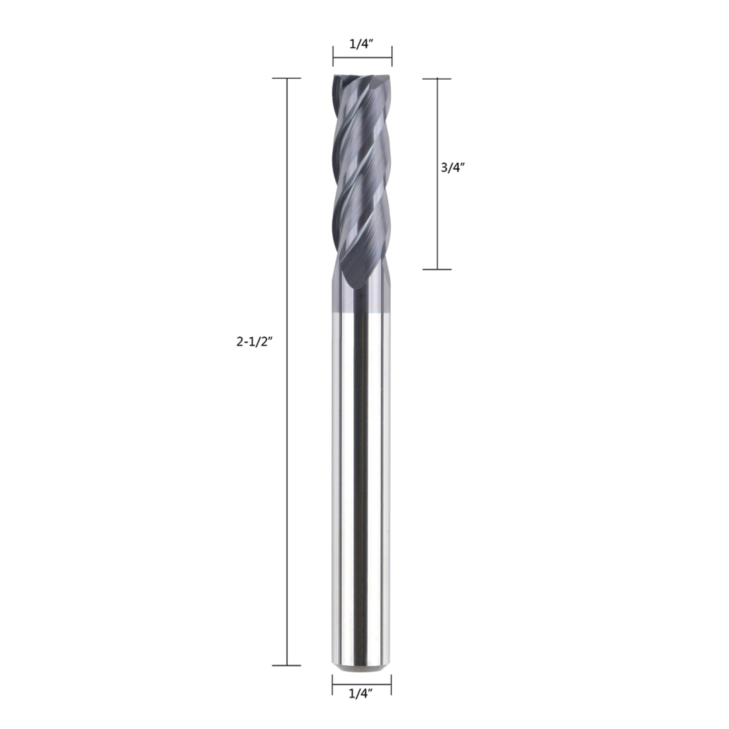 SpeTool 5PCS 4 Flutes 1 4 SHK Carbide Square Nose End Mill for Metal Mill