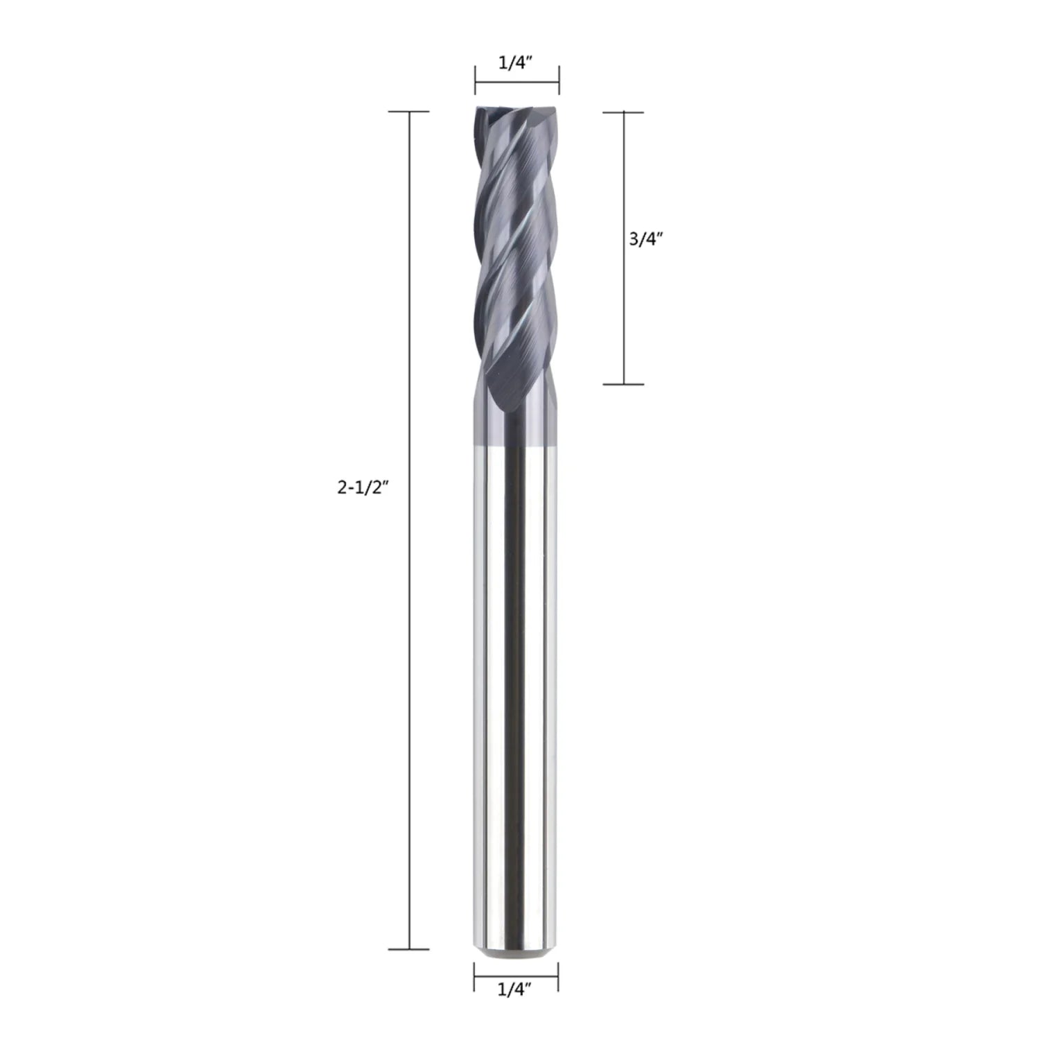 SpeTool 5PCS 4 Flutes 1 4 SHK Carbide Square Nose End Mill for Metal Mill