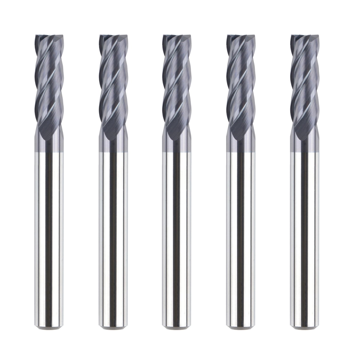 SpeTool 5PCS 4 Flutes 1 4 SHK Carbide Square Nose End Mill for Metal Mill