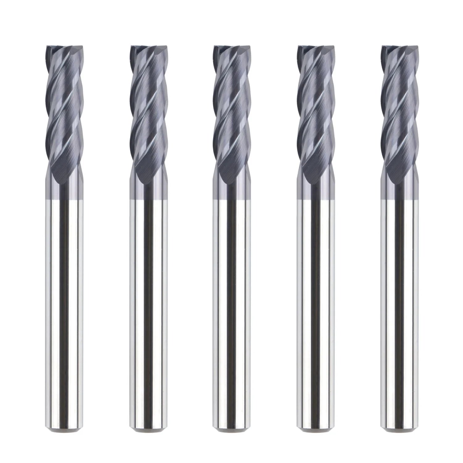 SpeTool 5PCS 4 Flutes 1 4 SHK Carbide Square Nose End Mill for Metal Mill
