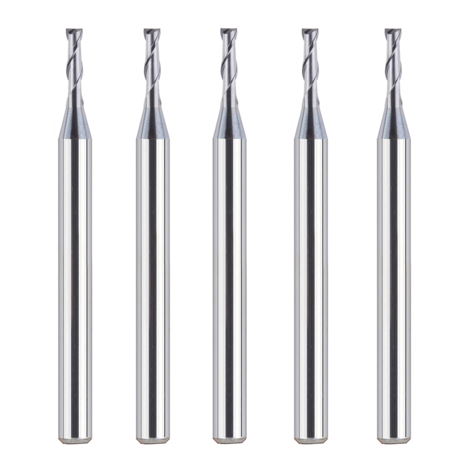 SpeTool 5Pcs 2-Flute Flat Nose Carbide End Mill 1/16" Dia Upcut Router Bit