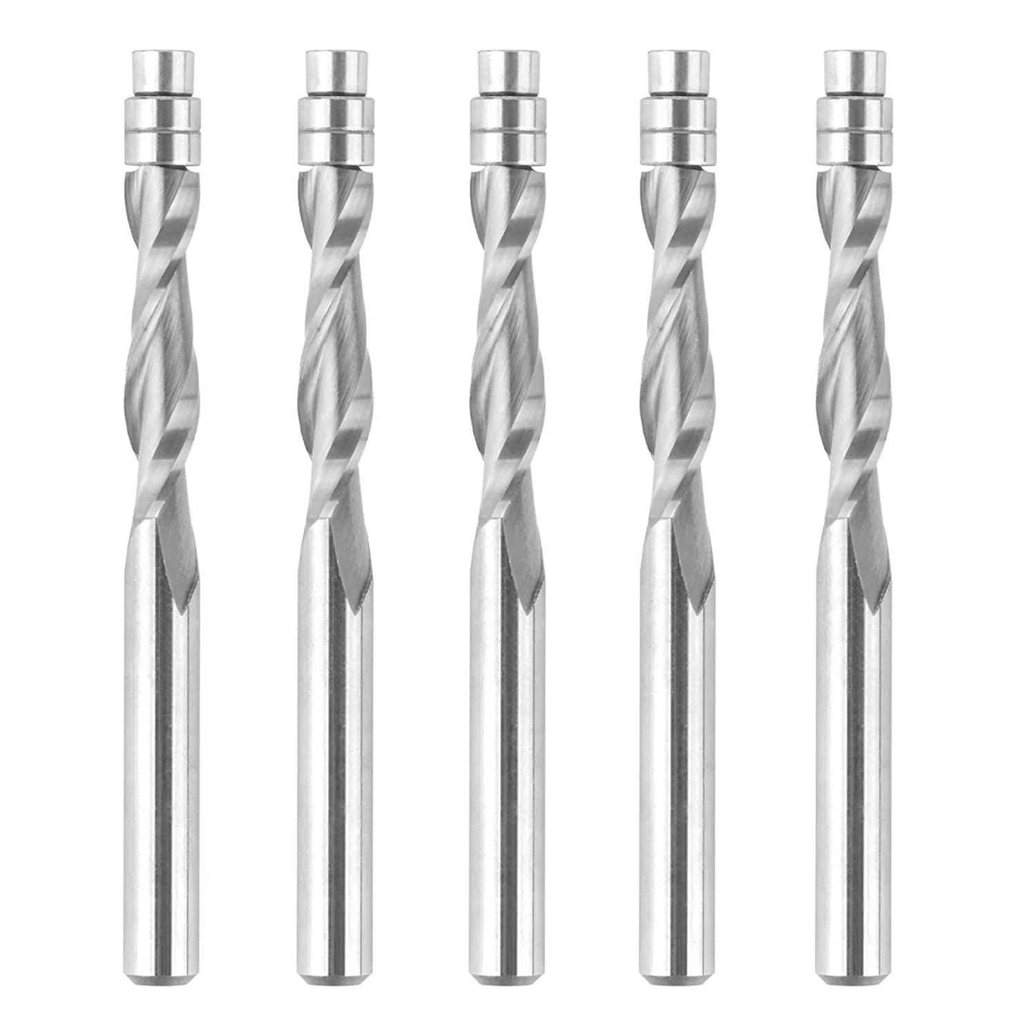 SpeTool CA W07004 Solid Carbide Flush Trim Up Cut 1/4" Dia x 1/4" Shank x 1-1/8" Cutting Length x 3" Extra Long Router Bit