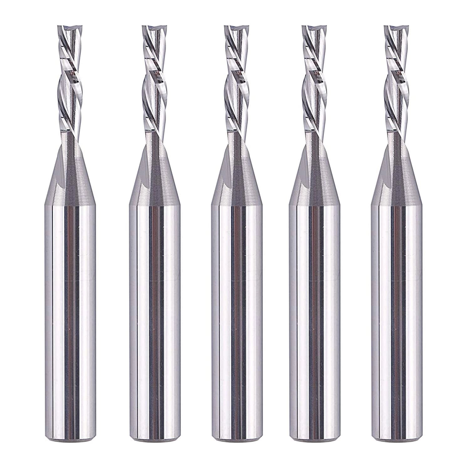 5 pcs SpeTool 1 8 Dia 1 4 SHK Spiral Downcut Router Bits CNC End Mill for Wood