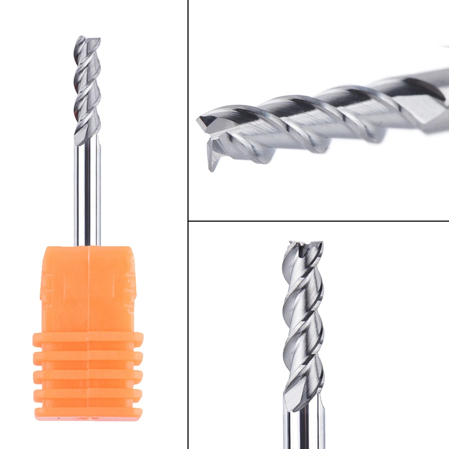 SpeTool 5pcs 1/8" End Mills 3 Flutes CNC Router Bits for Aluminum Cut