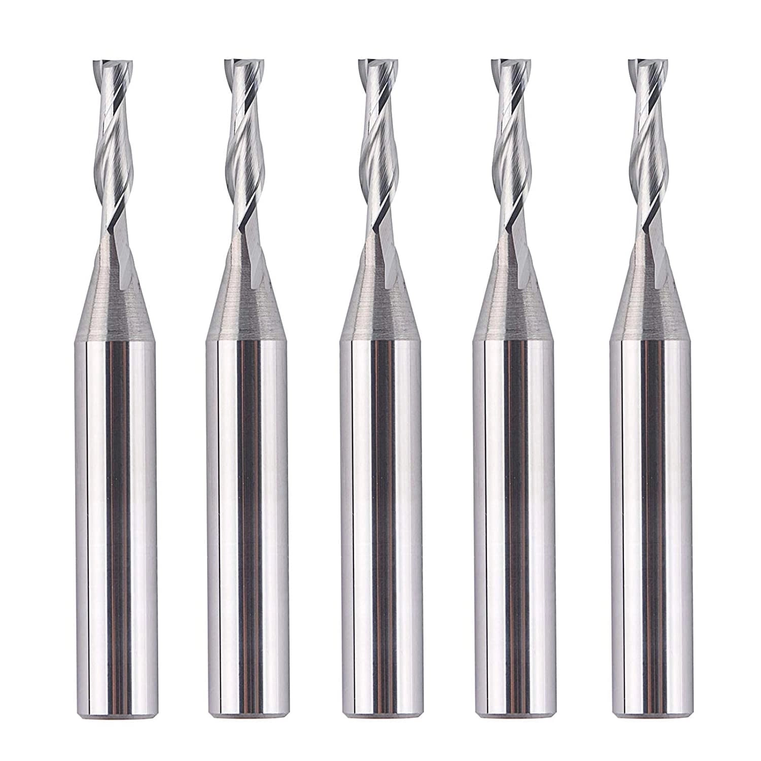 SpeTool W04007 SC Spiral Plunge 1/8" Dia x 1/4" Shank x 1/2" Cutting Length x 2" Long 2 Flute Up-Cut Router Bit