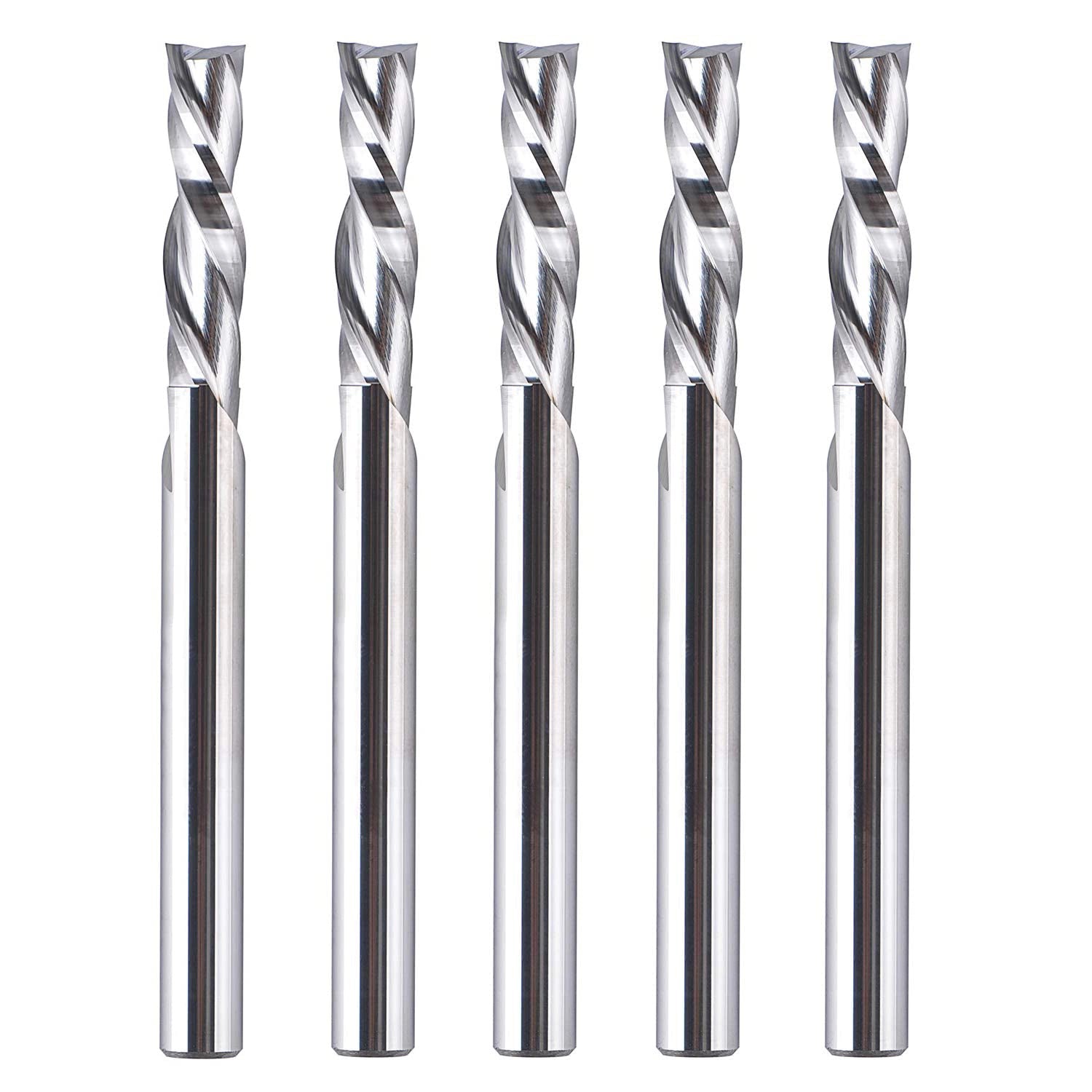 SpeTool W04015 SC Spiral Plunge 1/4" Dia x 1/4" Shank x 1" Cutting Length 3" Extra Long 2 Flute Down-Cut Router Bit