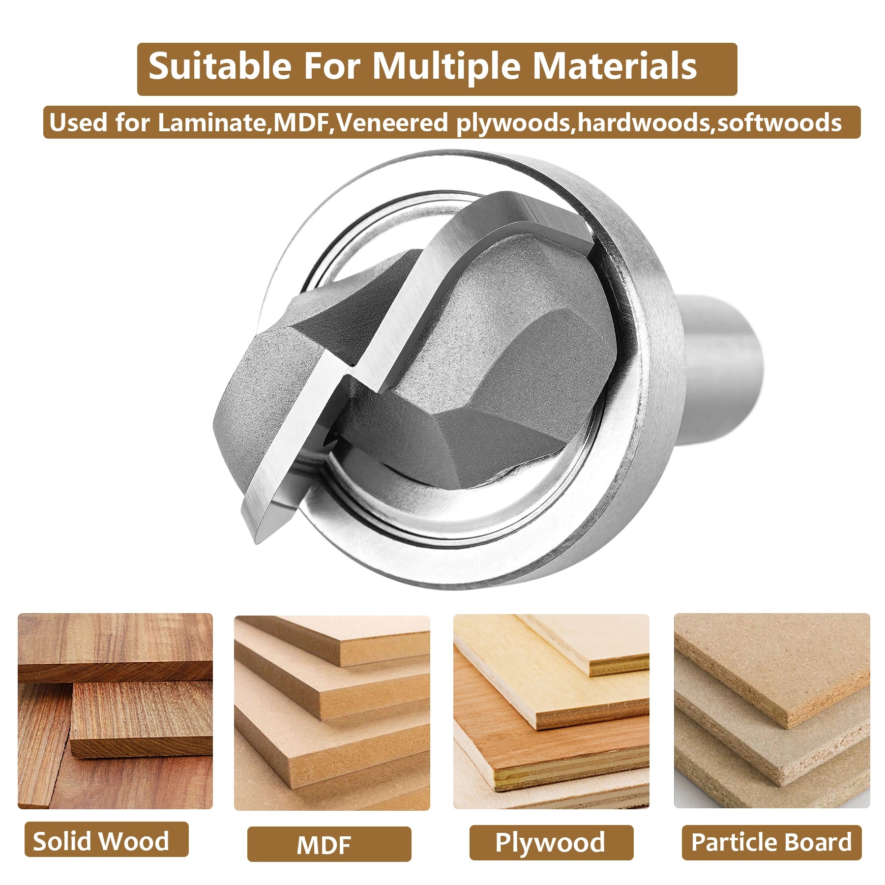 SpeTool Bowl & Tray 1/2 Shank Carbide Tipped Template Router Bit