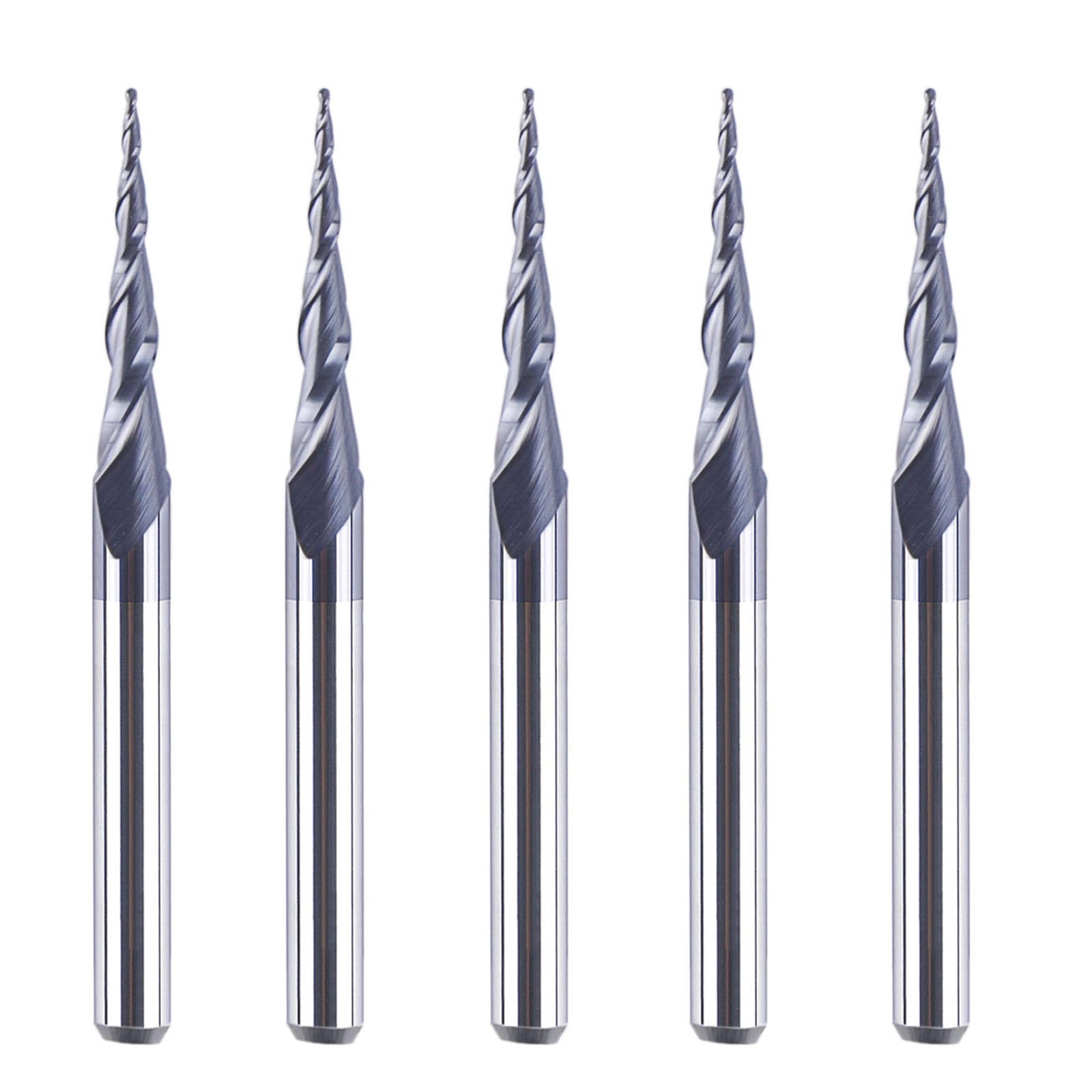 SpeTool CNC 2D 3D Carving R0.25mm 5.12 Deg Tapered Ball Nose Router bit