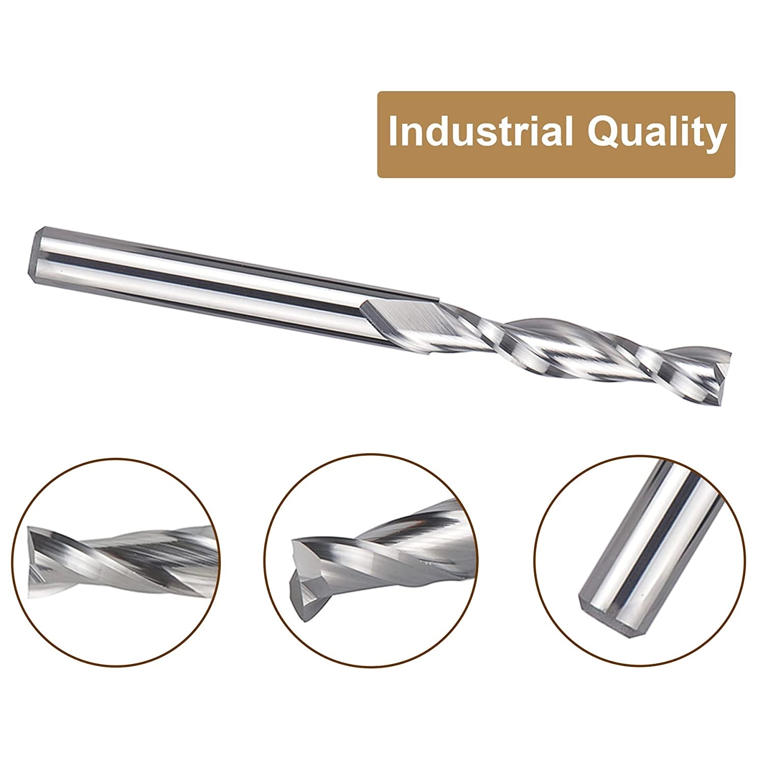 SpeTool CNC Carbide Upcut Extra Long router Bit 1/4" Cut Dia 3" length