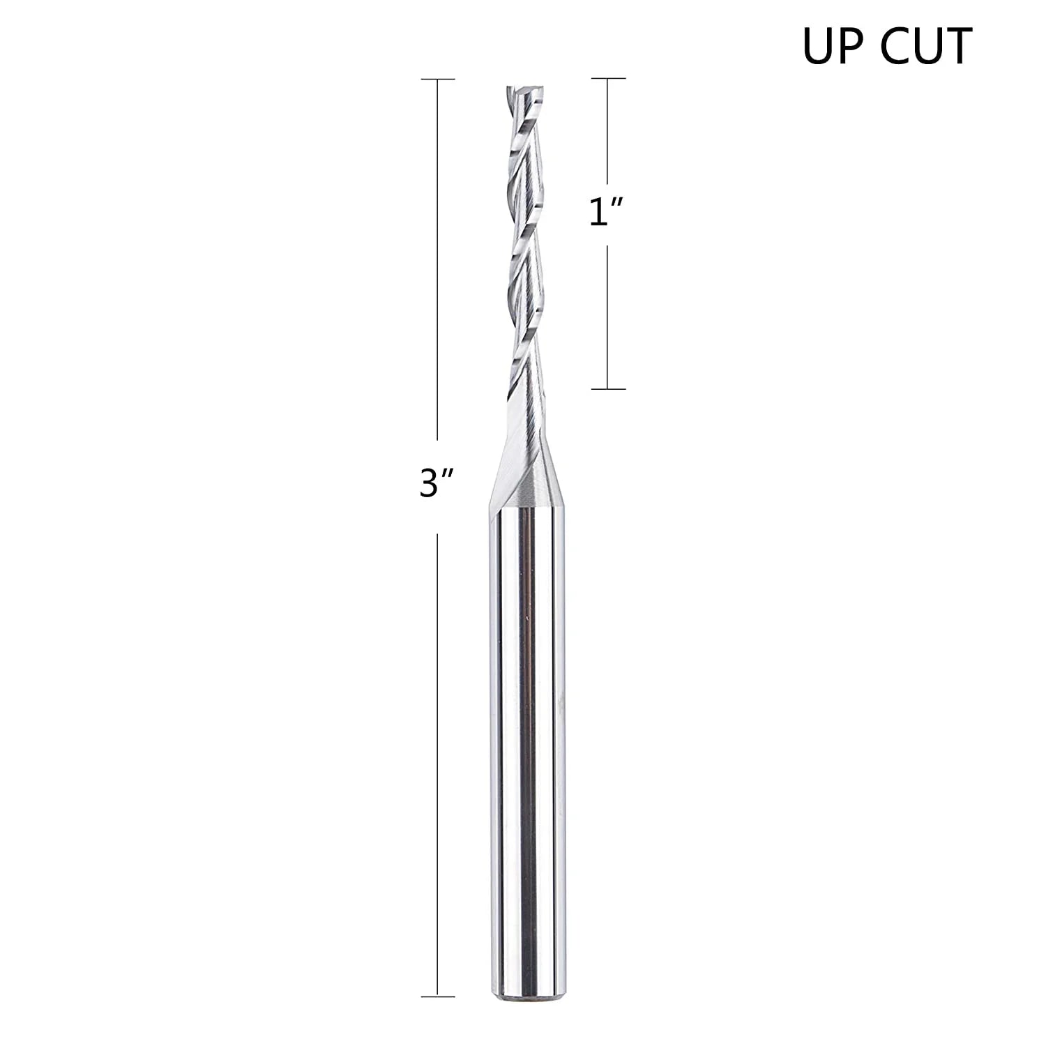 SpeTool Carbide 1/8 D x 1/4 SHK x 3 Inch Extra Long Up-Cut Router Bit