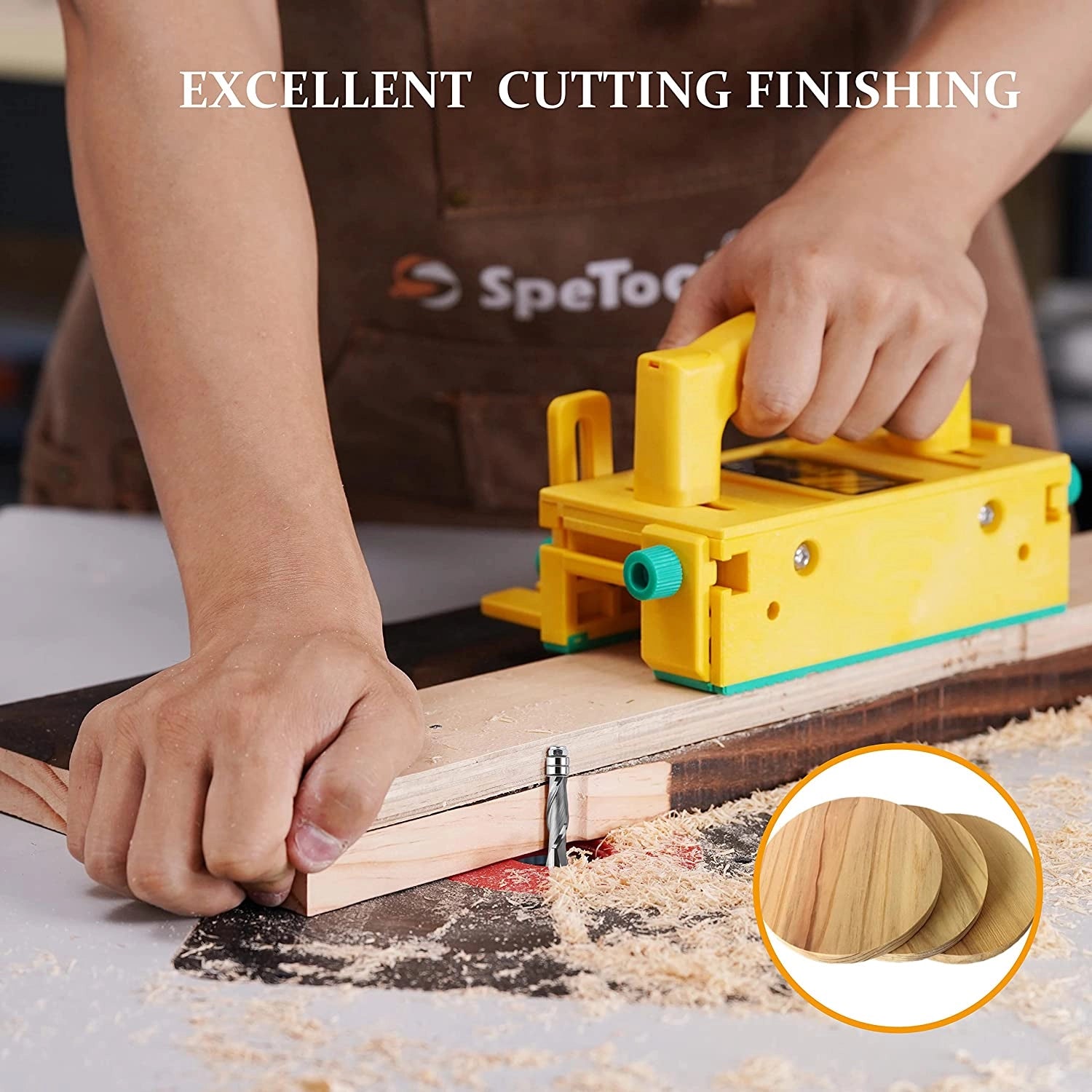 SpeTool Carbide 1/2" Shank Flush Trim 4" Extra Long Up Cut Router Bit