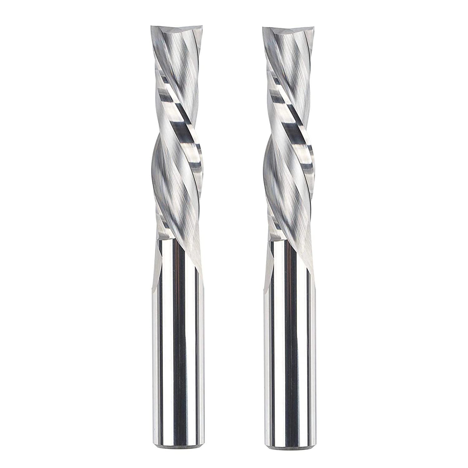 SpeTool 2PCS Downcut 12 Diam 4 Extra Long Router Bit For Woodworking