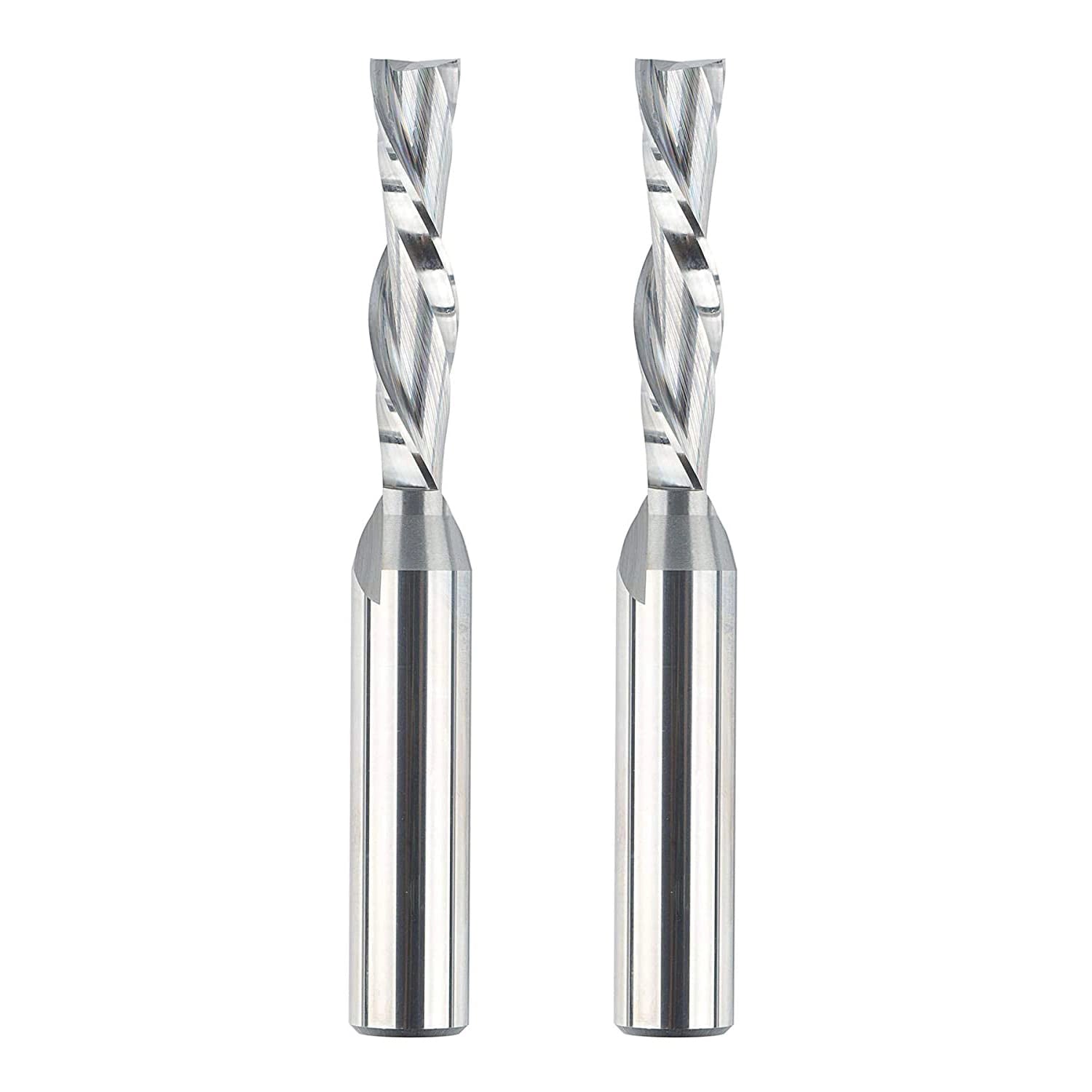 SpeTool W04009 SC Spiral Plunge 3/8" Dia x 1/2" Shank x 1-3/4" Cutting Length 4" Extra Long 2 Flute Down-Cut Router Bit