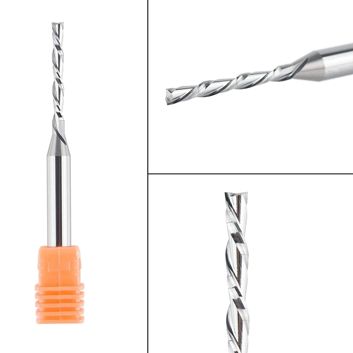 SpeTool Downcut Solid Carbide 1/8 CD 1/4 Shank 3 inch Long Router Bit