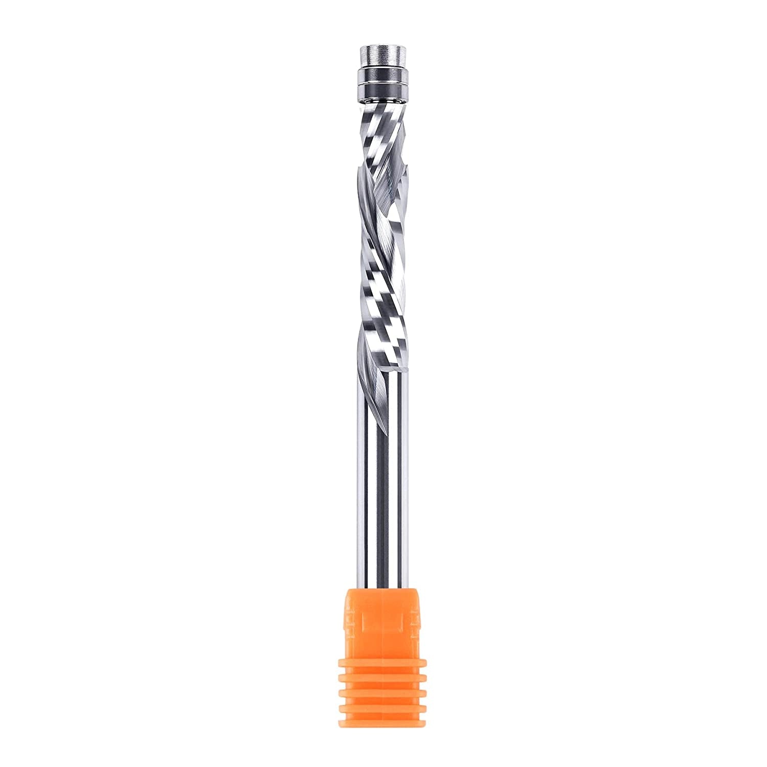 SpeTool EU W07504 Solid Carbide Flush Trim Compression Spiral 8mm Dia x 8mm Shank x 40mm Cutting Length x 100mm Long Router Bit