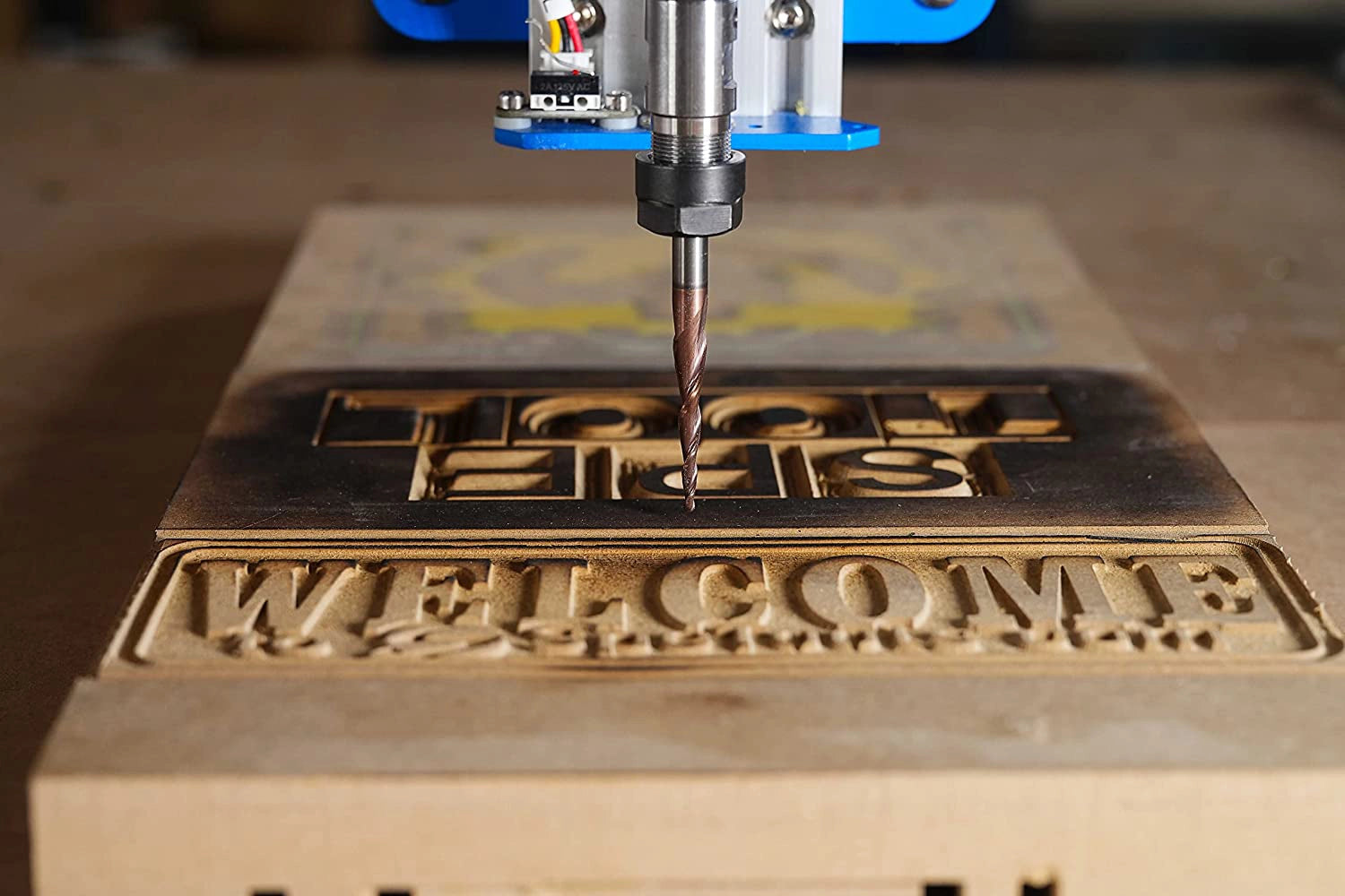 SpeTool EU W01505 0.25MM Radius x 6MM SHANK x 30.5MM CL x 75MM OVL Tapered Ball Nose 2D & 3D Carving H-si Coated Router Bit