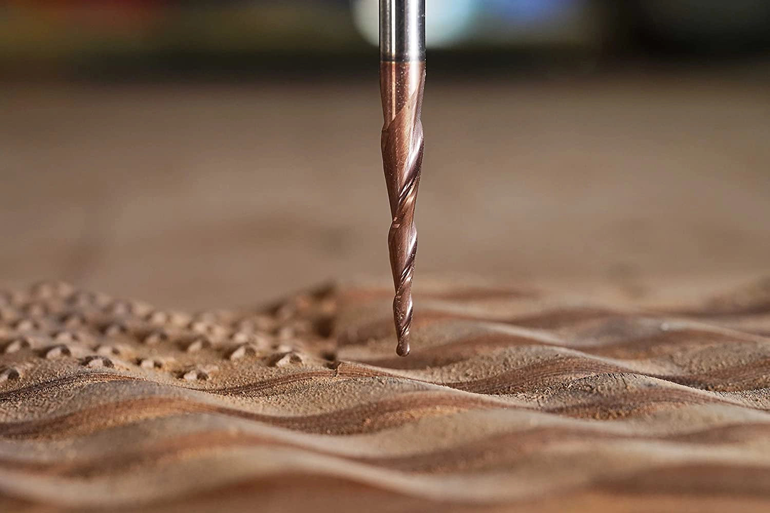 SpeTool EU W01505 0.25MM Radius x 6MM SHANK x 30.5MM CL x 75MM OVL Tapered Ball Nose 2D & 3D Carving H-si Coated Router Bit