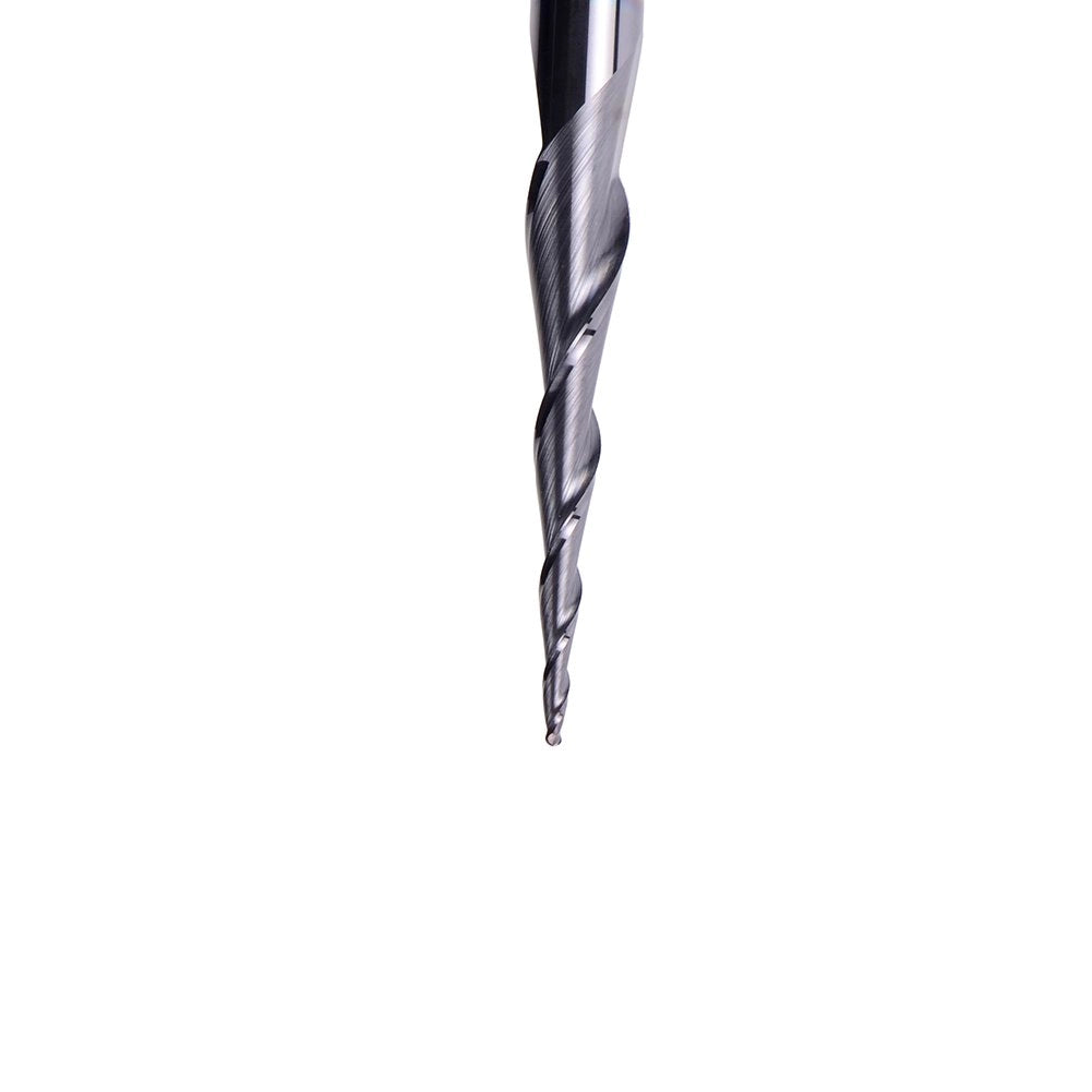 SpeTool EU W01502 0.5MM Radius x 6MM SHANK x 30.5MM CL x 75MM OVL Tapered Ball Nose 2D & 3D Carving Router Bit