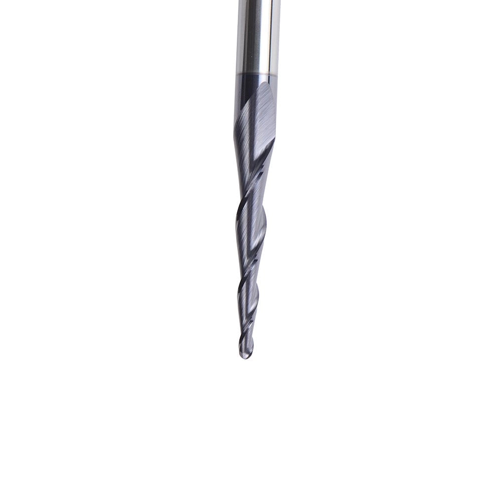 SpeTool EU W01503 1MM Radius x 6MM SHANK x 30.5MM CL x 75MM OVL Tapered Ball Nose 2D & 3D Carving Router Bit