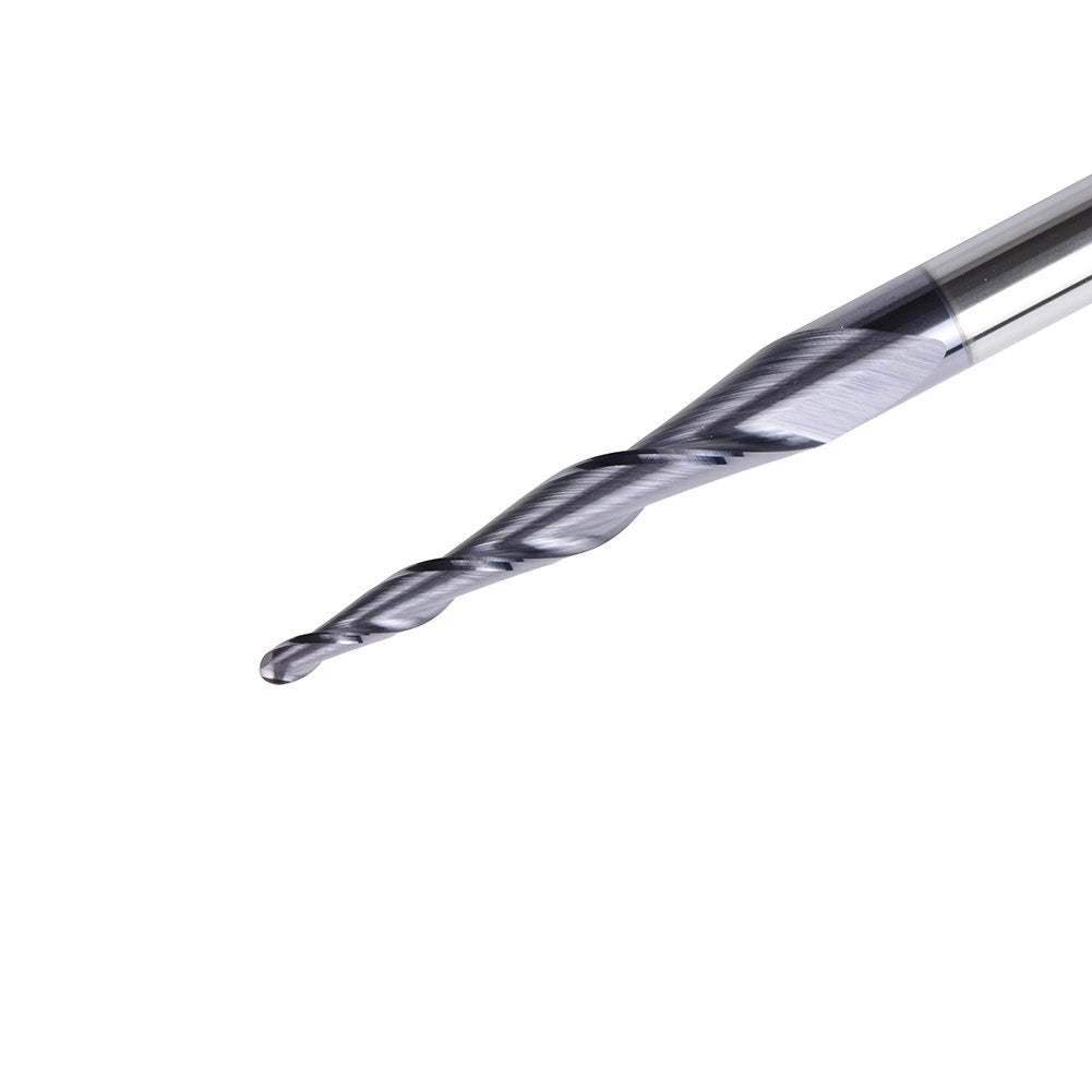 SpeTool EU W01503 1MM Radius x 6MM SHANK x 30.5MM CL x 75MM OVL Tapered Ball Nose 2D & 3D Carving Router Bit