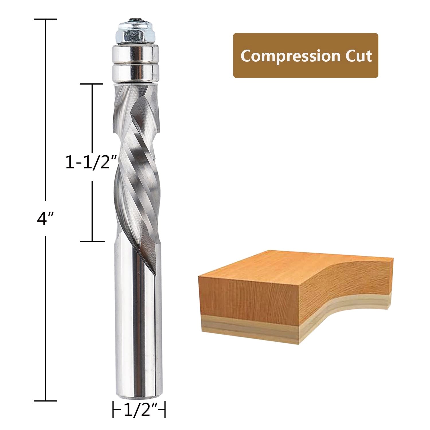 SpeTool spiral bit with bearing